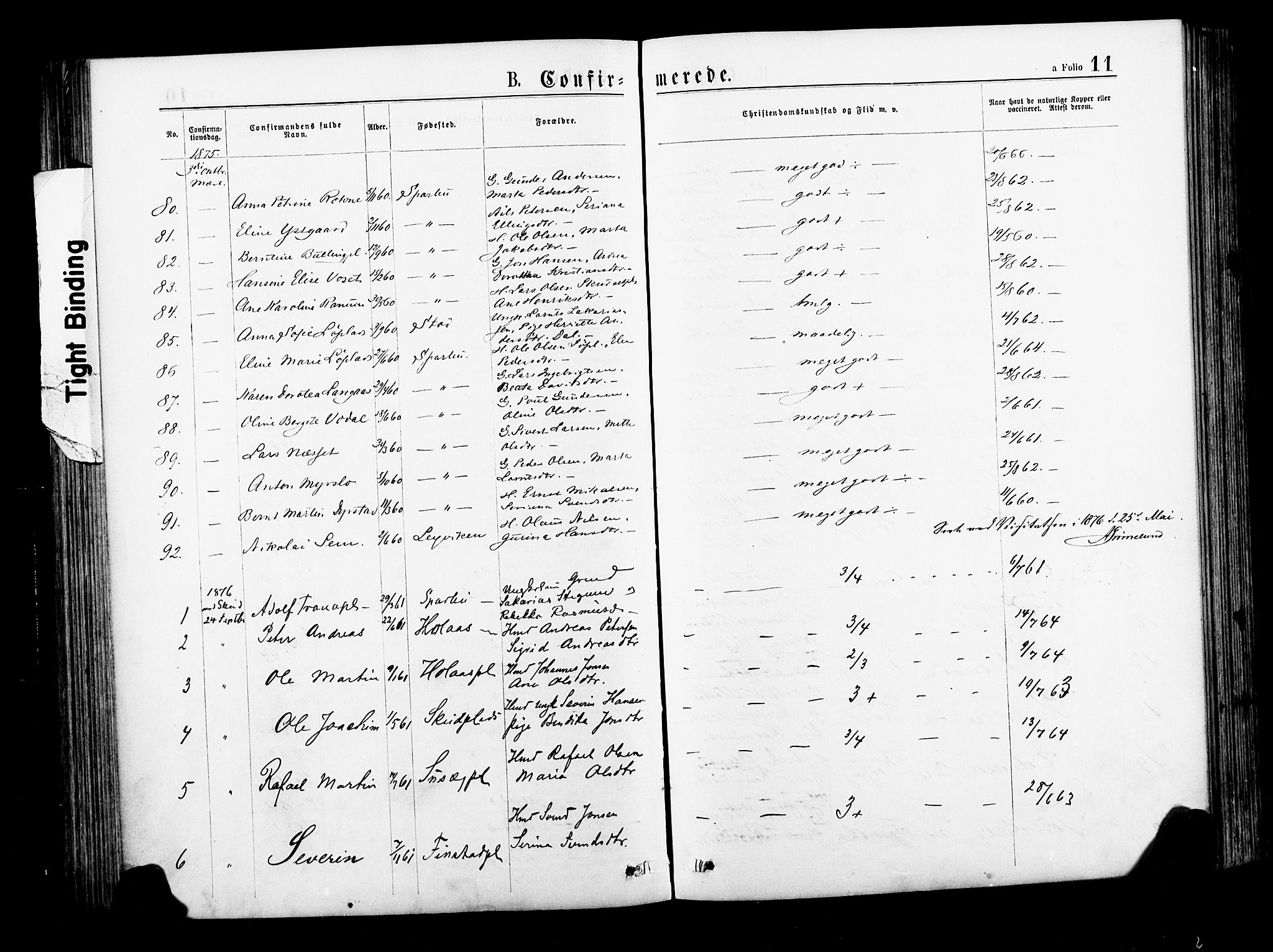 Ministerialprotokoller, klokkerbøker og fødselsregistre - Nord-Trøndelag, SAT/A-1458/735/L0348: Parish register (official) no. 735A09 /1, 1873-1883, p. 11