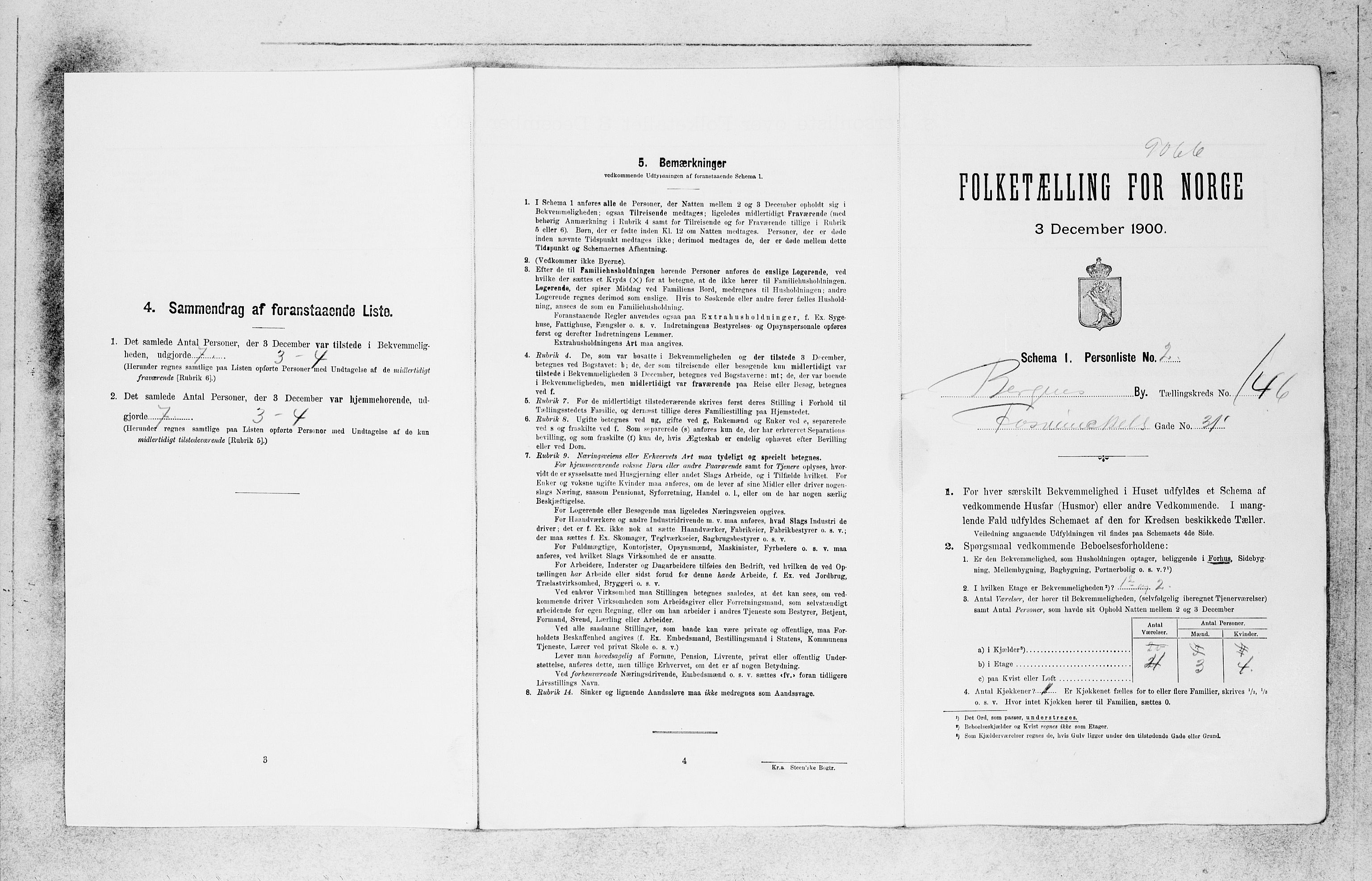 SAB, 1900 census for Bergen, 1900, p. 30103