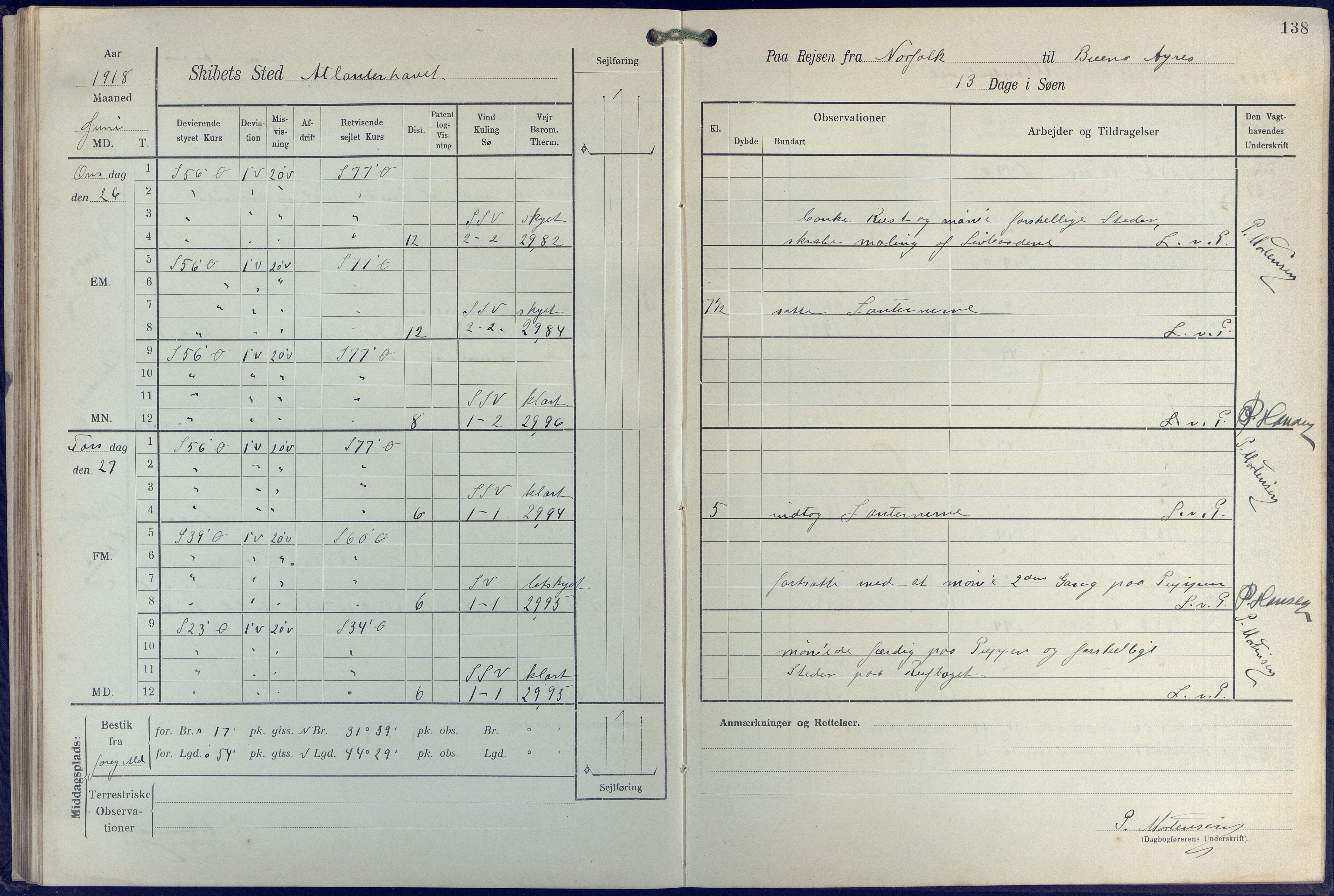 Fartøysarkivet, AAKS/PA-1934/F/L0271: Pehr Ugland (bark), 1917-1919, p. 138