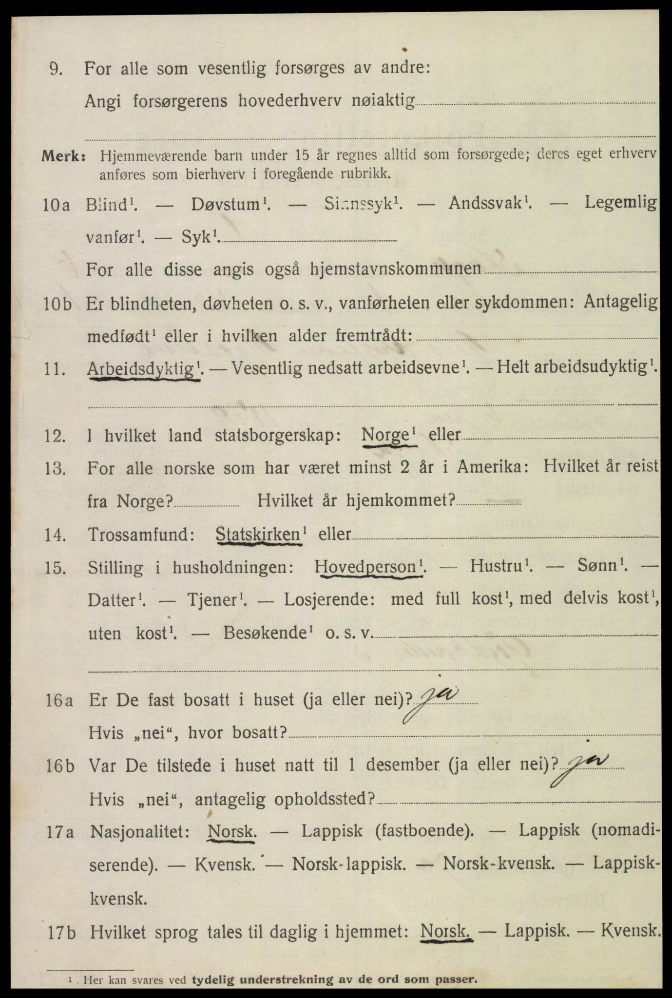 SAT, 1920 census for Skogn, 1920, p. 7406