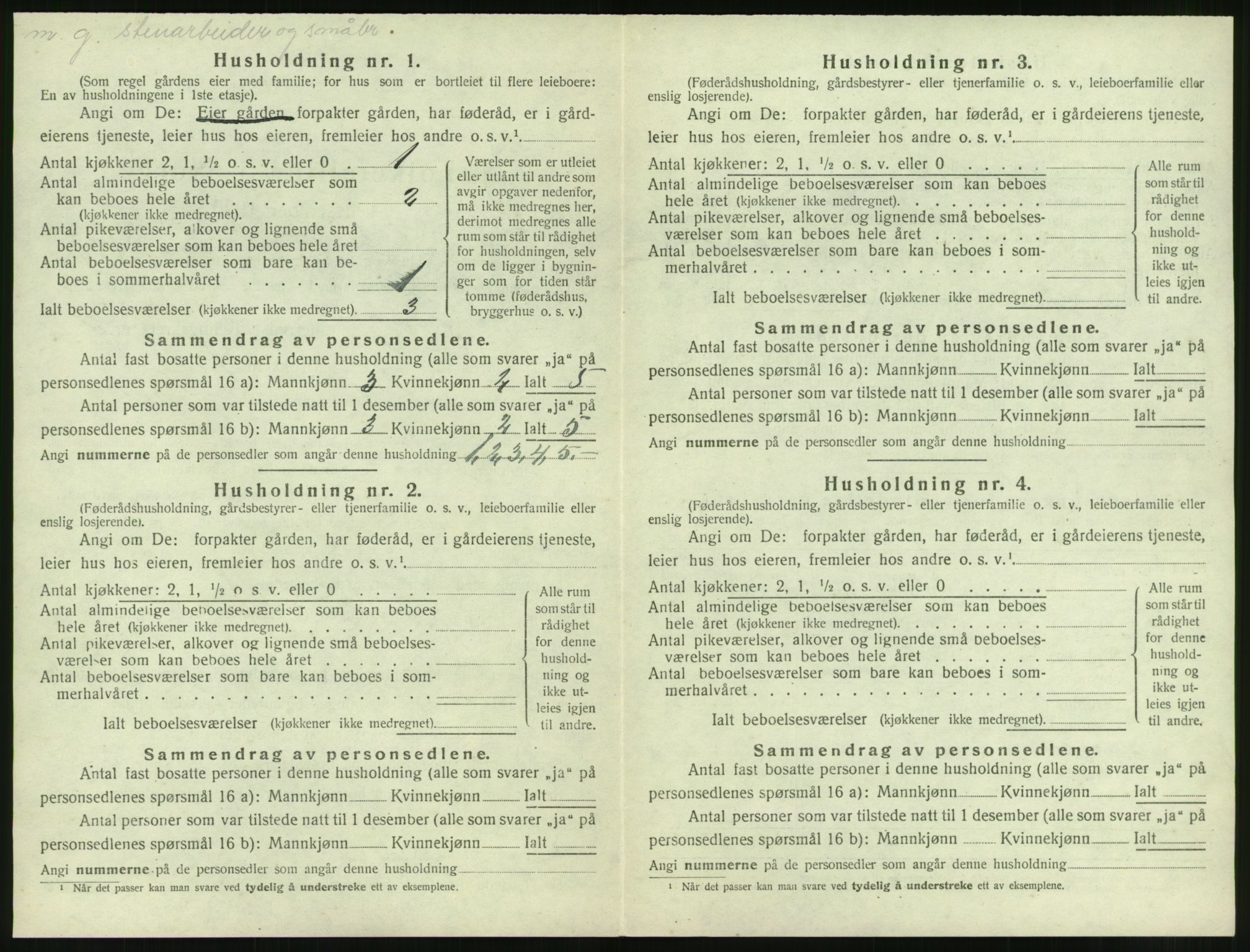 SAT, 1920 census for Edøy, 1920, p. 83