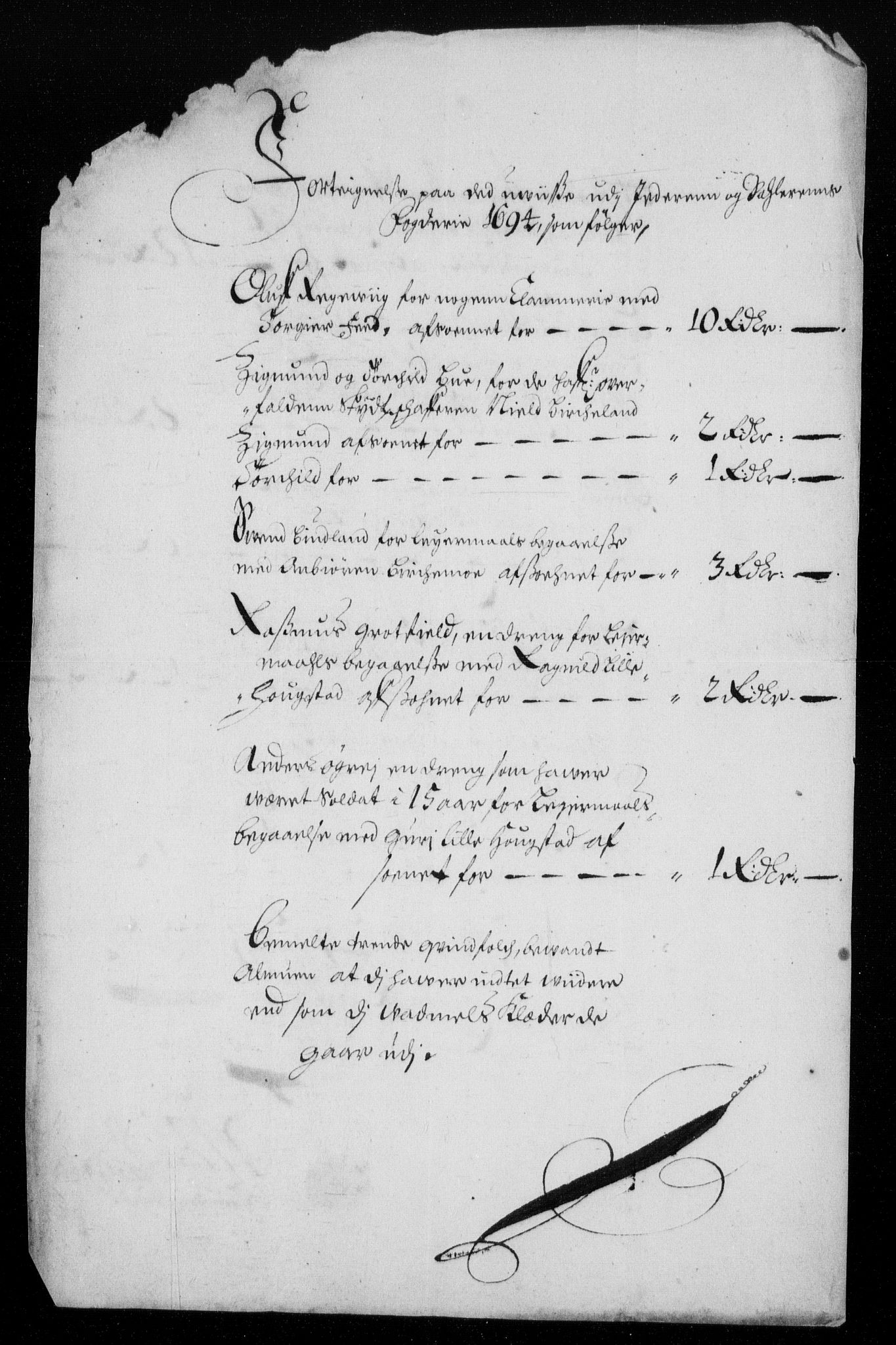 Rentekammeret inntil 1814, Reviderte regnskaper, Fogderegnskap, RA/EA-4092/R46/L2728: Fogderegnskap Jæren og Dalane, 1694-1696, p. 80