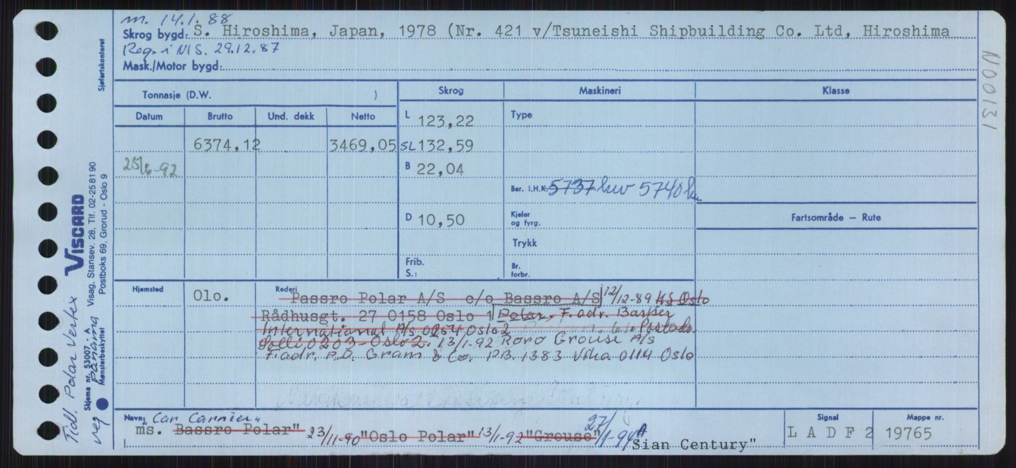 Sjøfartsdirektoratet med forløpere, Skipsmålingen, RA/S-1627/H/Ha/L0001/0001: Fartøy, A-Eig / Fartøy A-Bjøn, p. 433