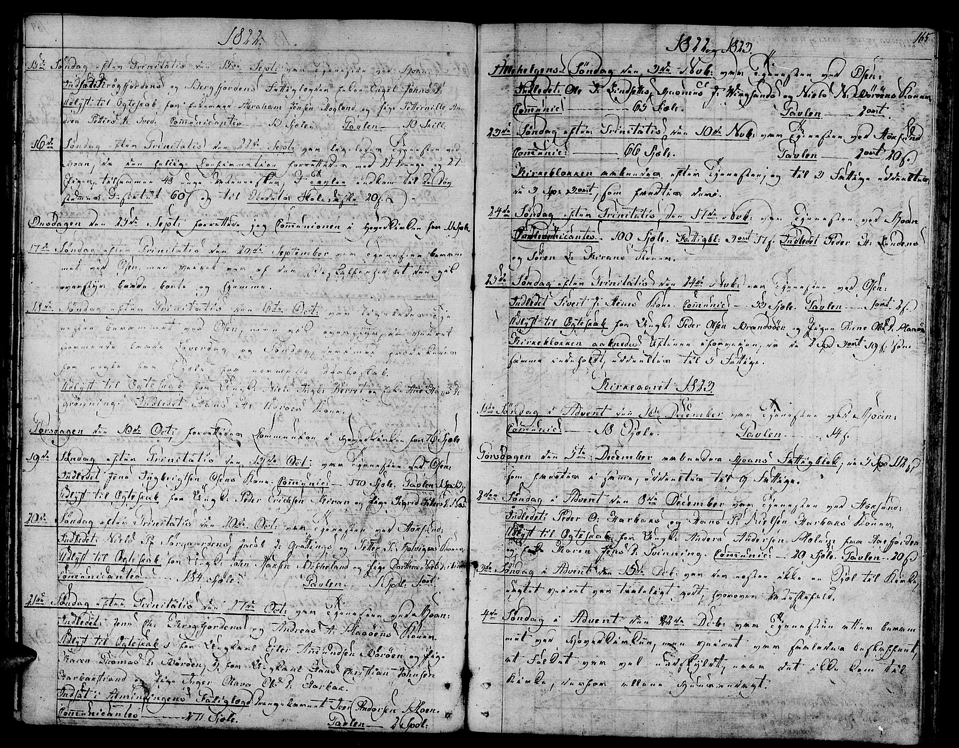 Ministerialprotokoller, klokkerbøker og fødselsregistre - Sør-Trøndelag, SAT/A-1456/657/L0701: Parish register (official) no. 657A02, 1802-1831, p. 165