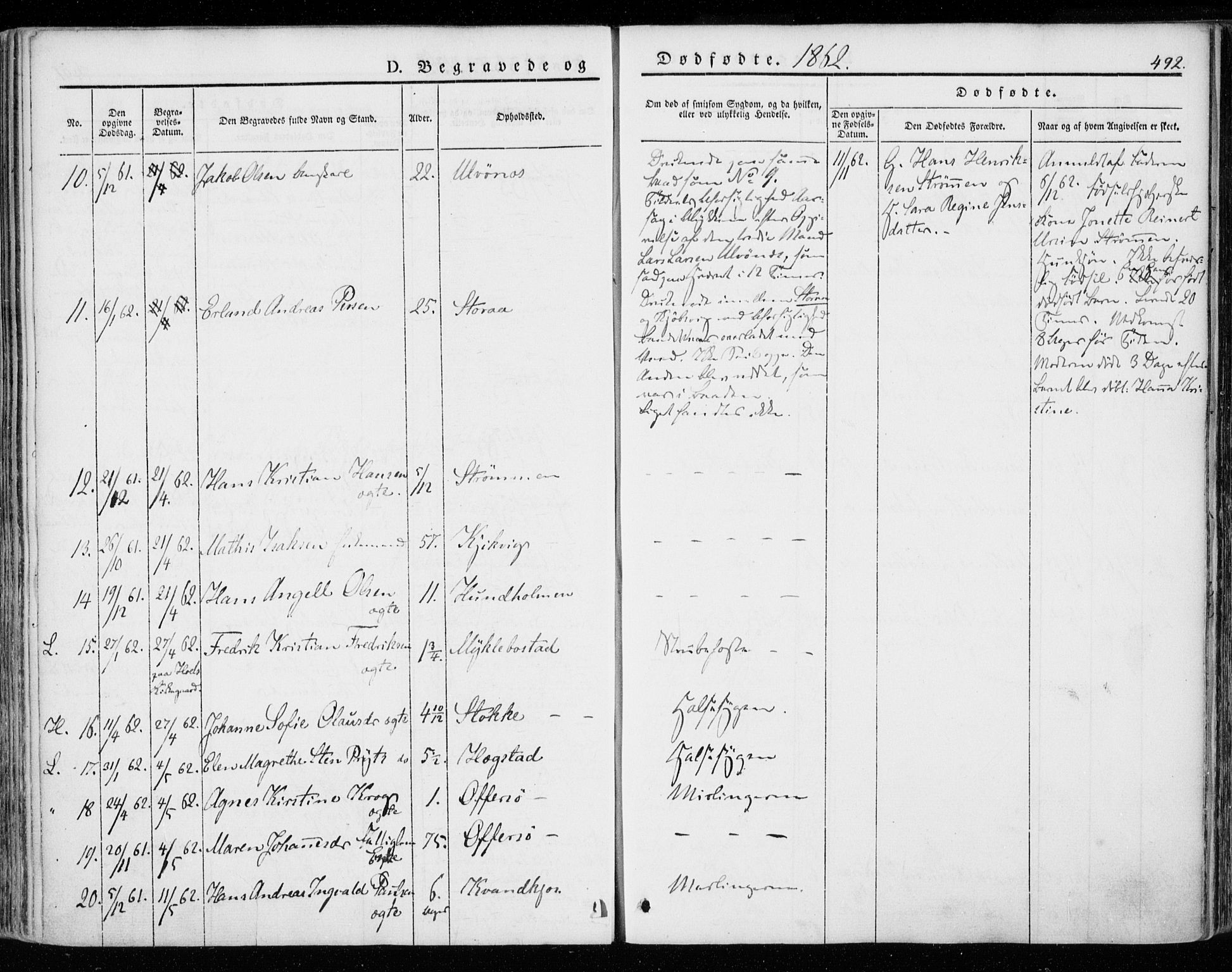 Ministerialprotokoller, klokkerbøker og fødselsregistre - Nordland, AV/SAT-A-1459/872/L1033: Parish register (official) no. 872A08, 1840-1863, p. 492