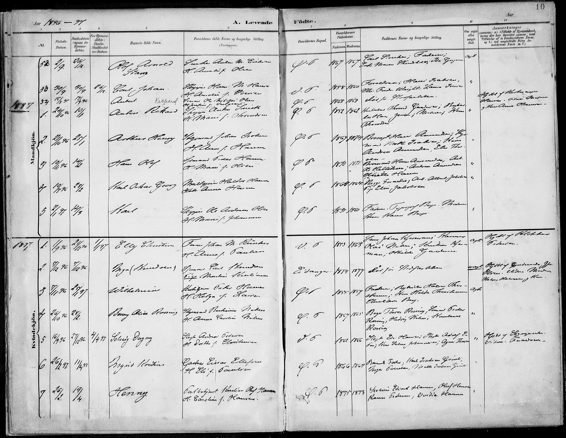 Porsgrunn kirkebøker , AV/SAKO-A-104/F/Fa/L0010: Parish register (official) no. 10, 1895-1919, p. 10