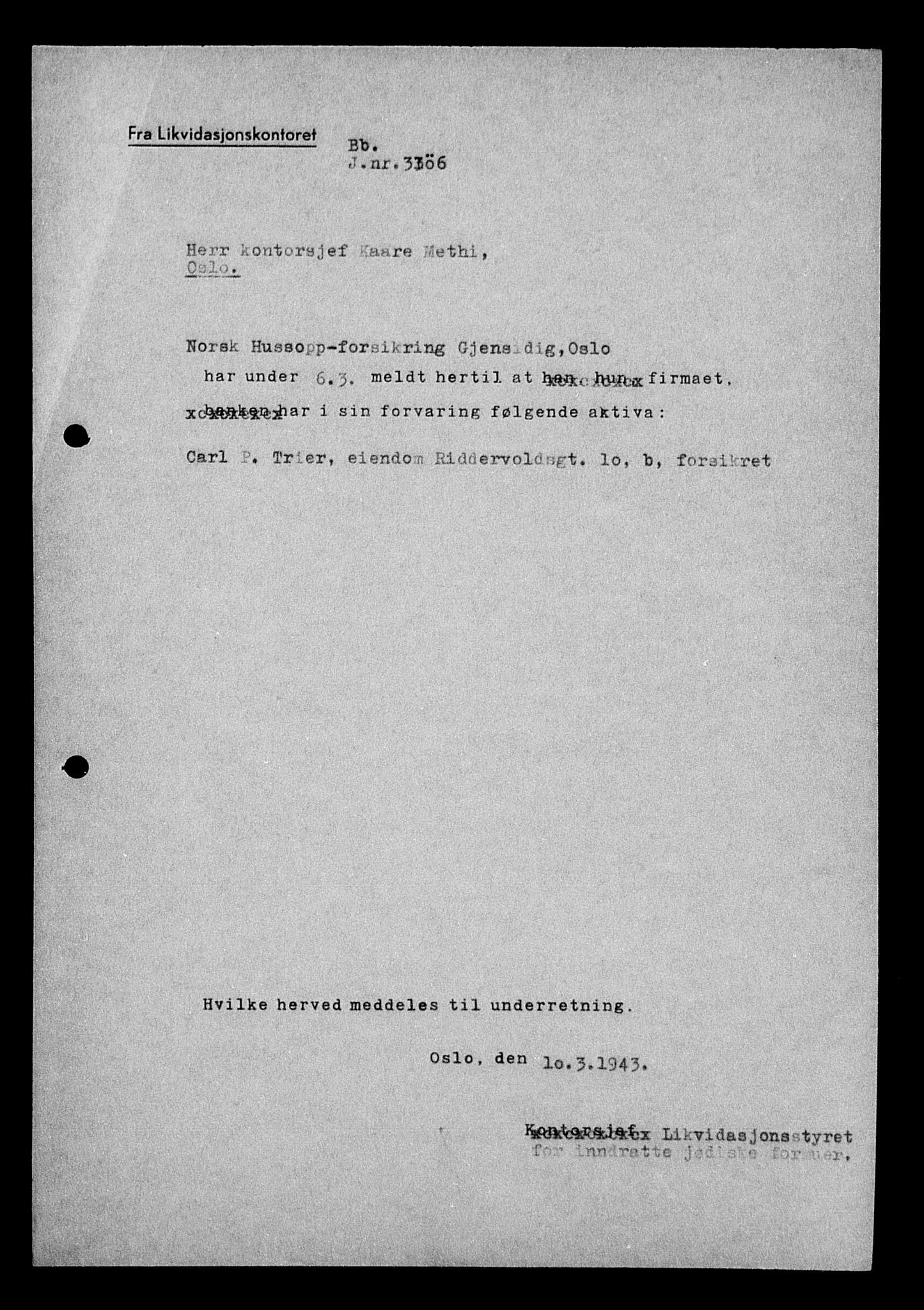 Justisdepartementet, Tilbakeføringskontoret for inndratte formuer, AV/RA-S-1564/H/Hc/Hcc/L0984: --, 1945-1947, p. 427