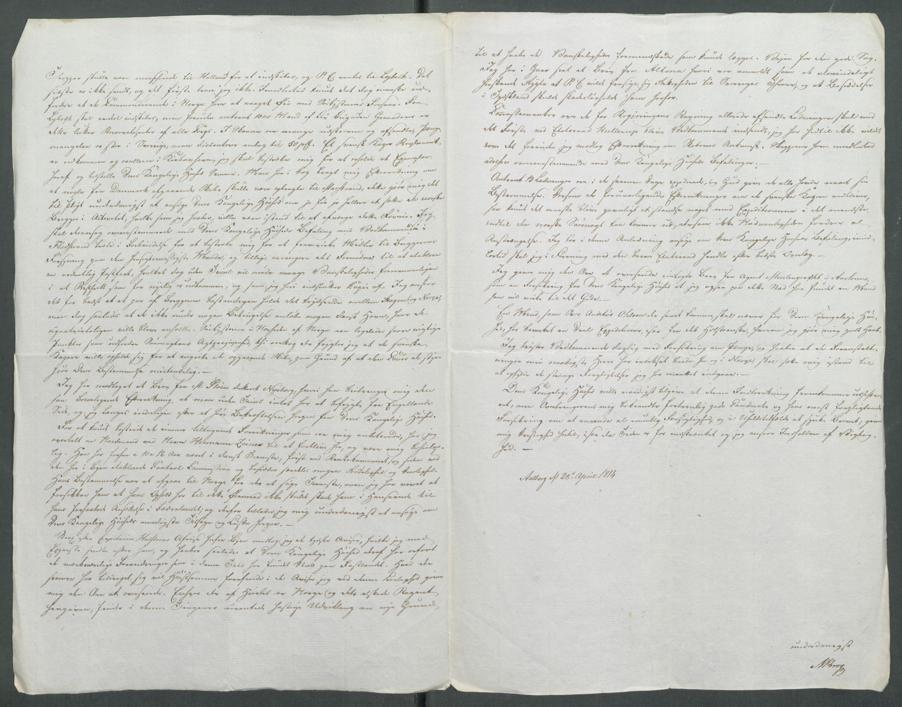 Forskjellige samlinger, Historisk-kronologisk samling, AV/RA-EA-4029/G/Ga/L0009A: Historisk-kronologisk samling. Dokumenter fra januar og ut september 1814. , 1814, p. 62