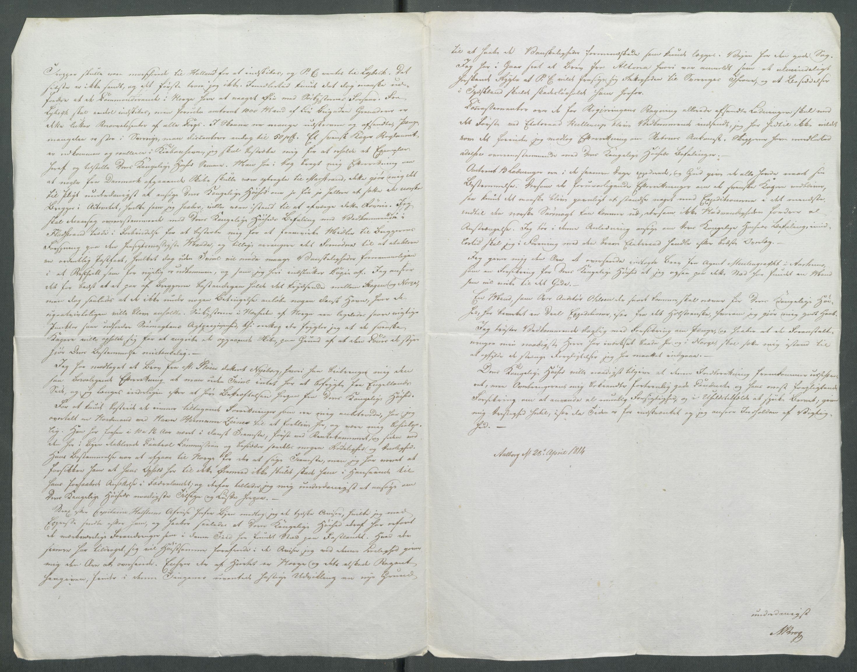 Forskjellige samlinger, Historisk-kronologisk samling, AV/RA-EA-4029/G/Ga/L0009A: Historisk-kronologisk samling. Dokumenter fra januar og ut september 1814. , 1814, p. 62