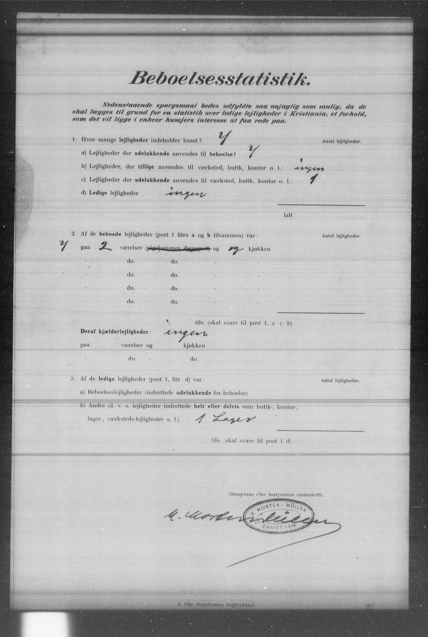 OBA, Municipal Census 1902 for Kristiania, 1902, p. 13136