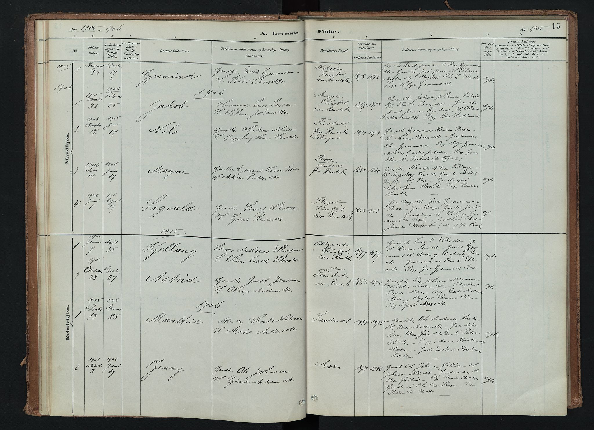 Tynset prestekontor, SAH/PREST-058/H/Ha/Haa/L0024: Parish register (official) no. 24, 1885-1916, p. 15