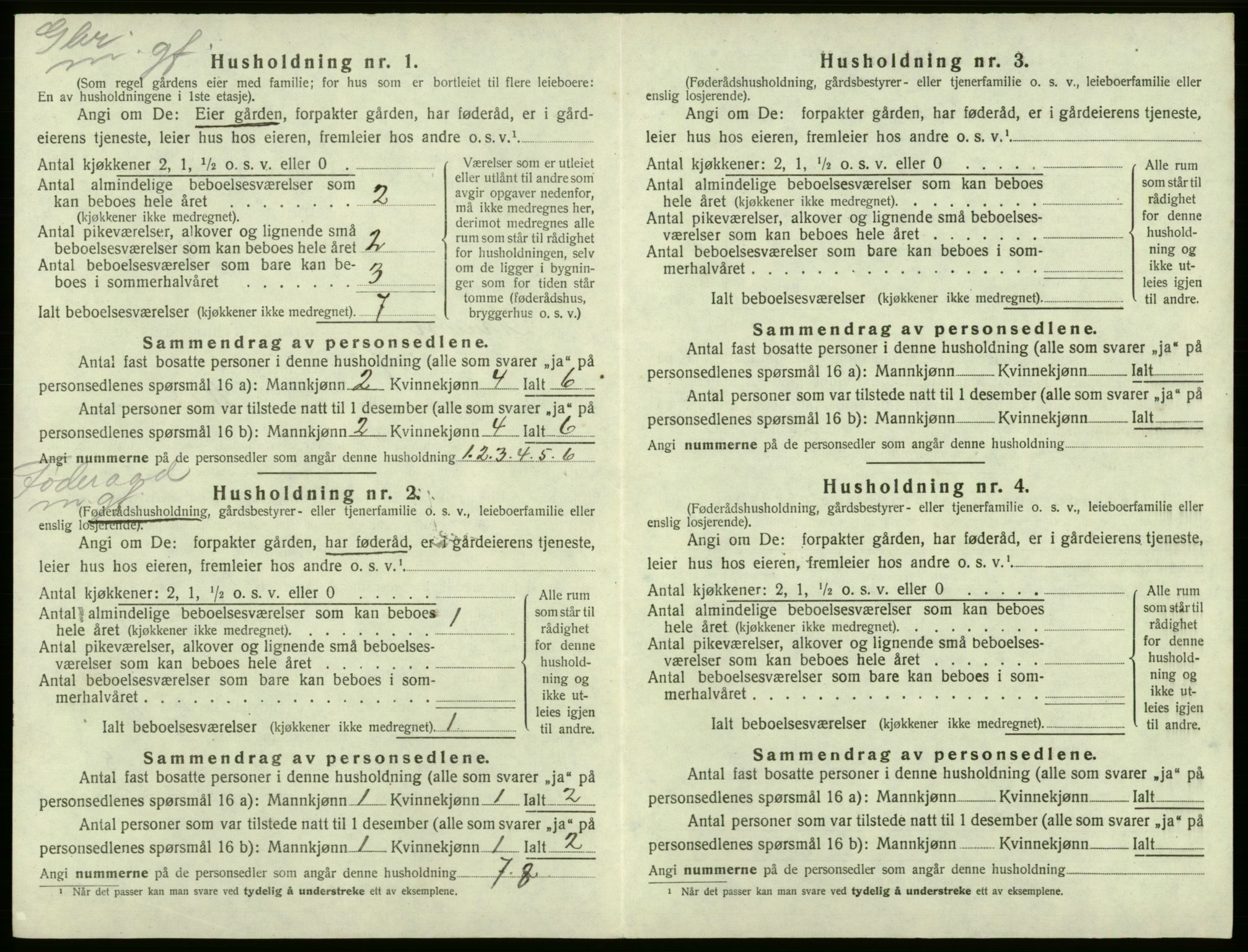 SAB, 1920 census for Kvam, 1920, p. 635