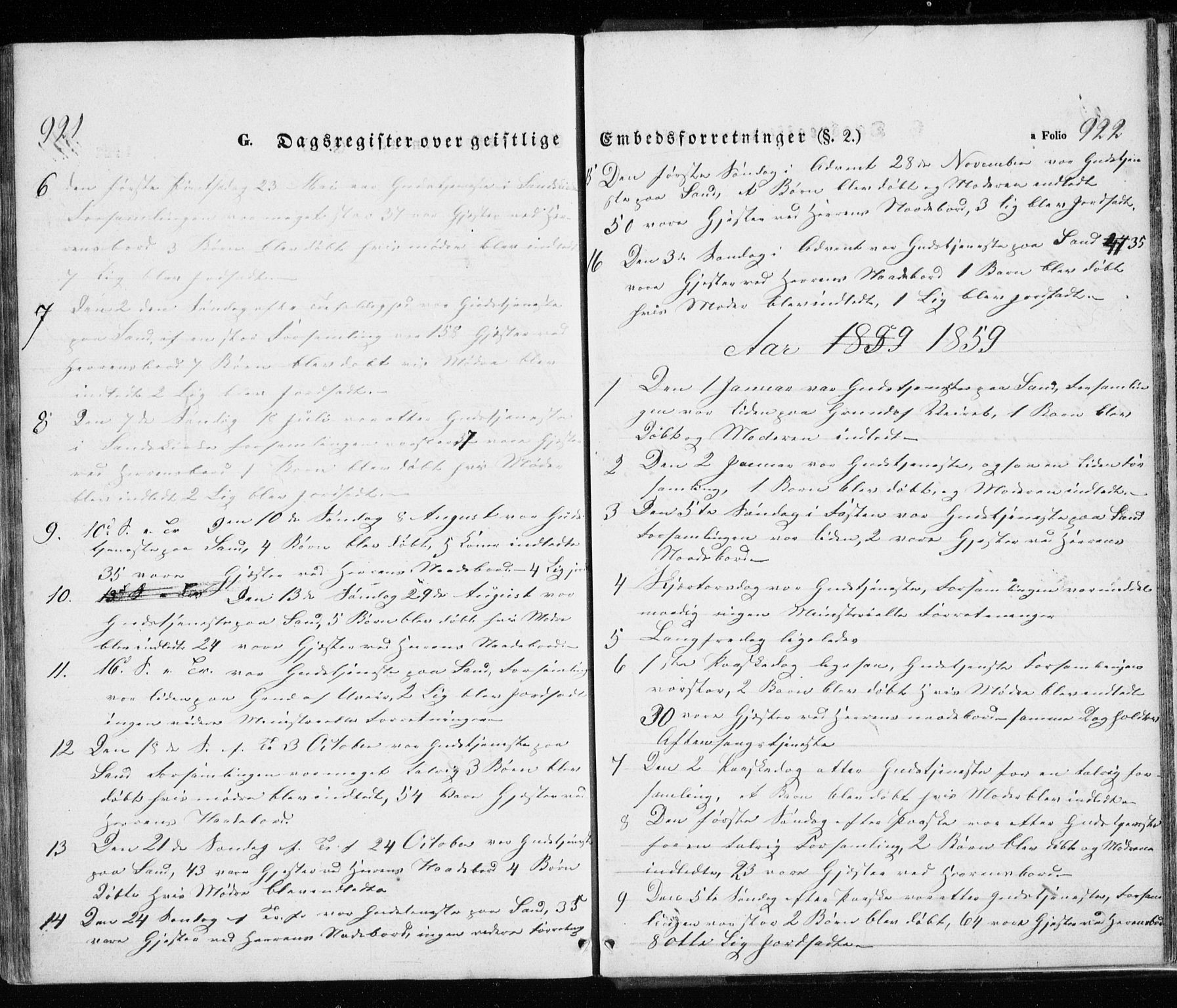 Trondenes sokneprestkontor, SATØ/S-1319/H/Ha/L0010kirke: Parish register (official) no. 10, 1840-1865, p. 921-922