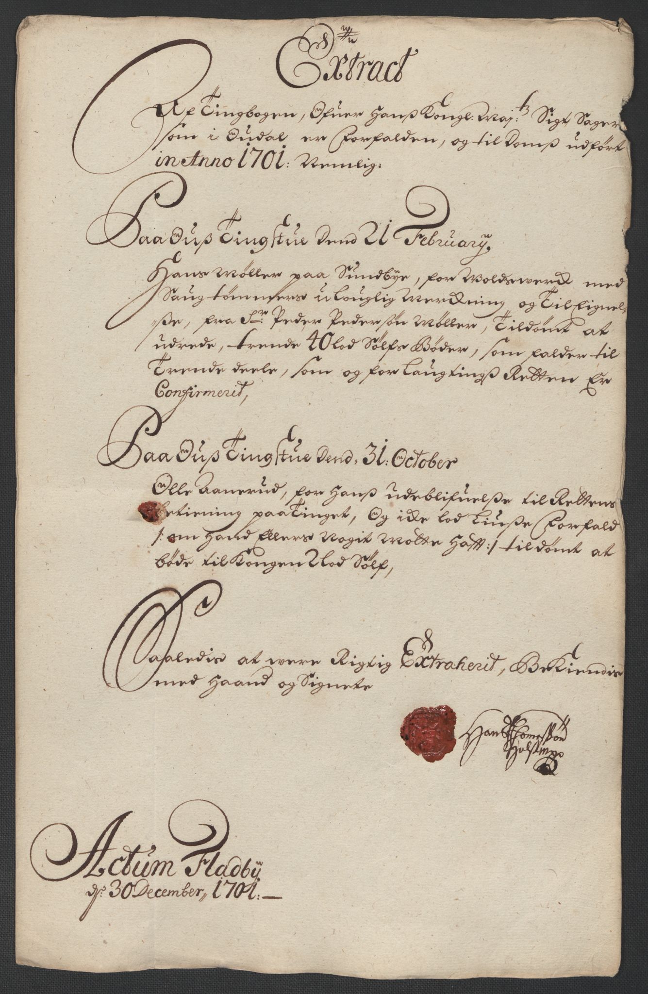 Rentekammeret inntil 1814, Reviderte regnskaper, Fogderegnskap, RA/EA-4092/R13/L0839: Fogderegnskap Solør, Odal og Østerdal, 1701, p. 26