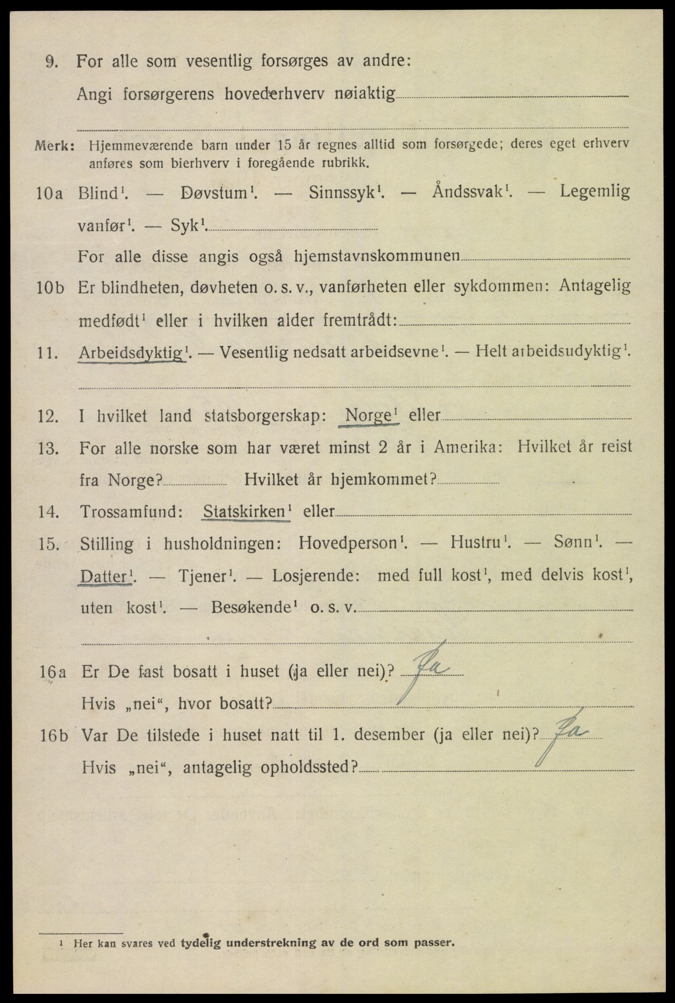SAK, 1920 census for Iveland, 1920, p. 1948