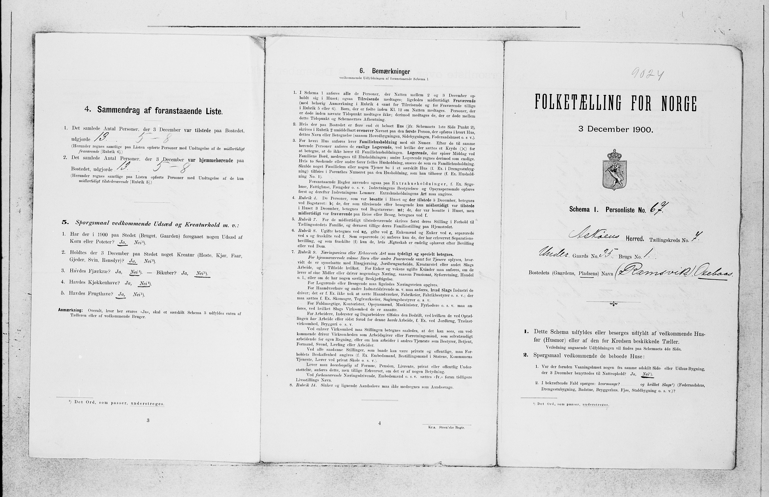 SAB, 1900 census for Askøy, 1900, p. 1042