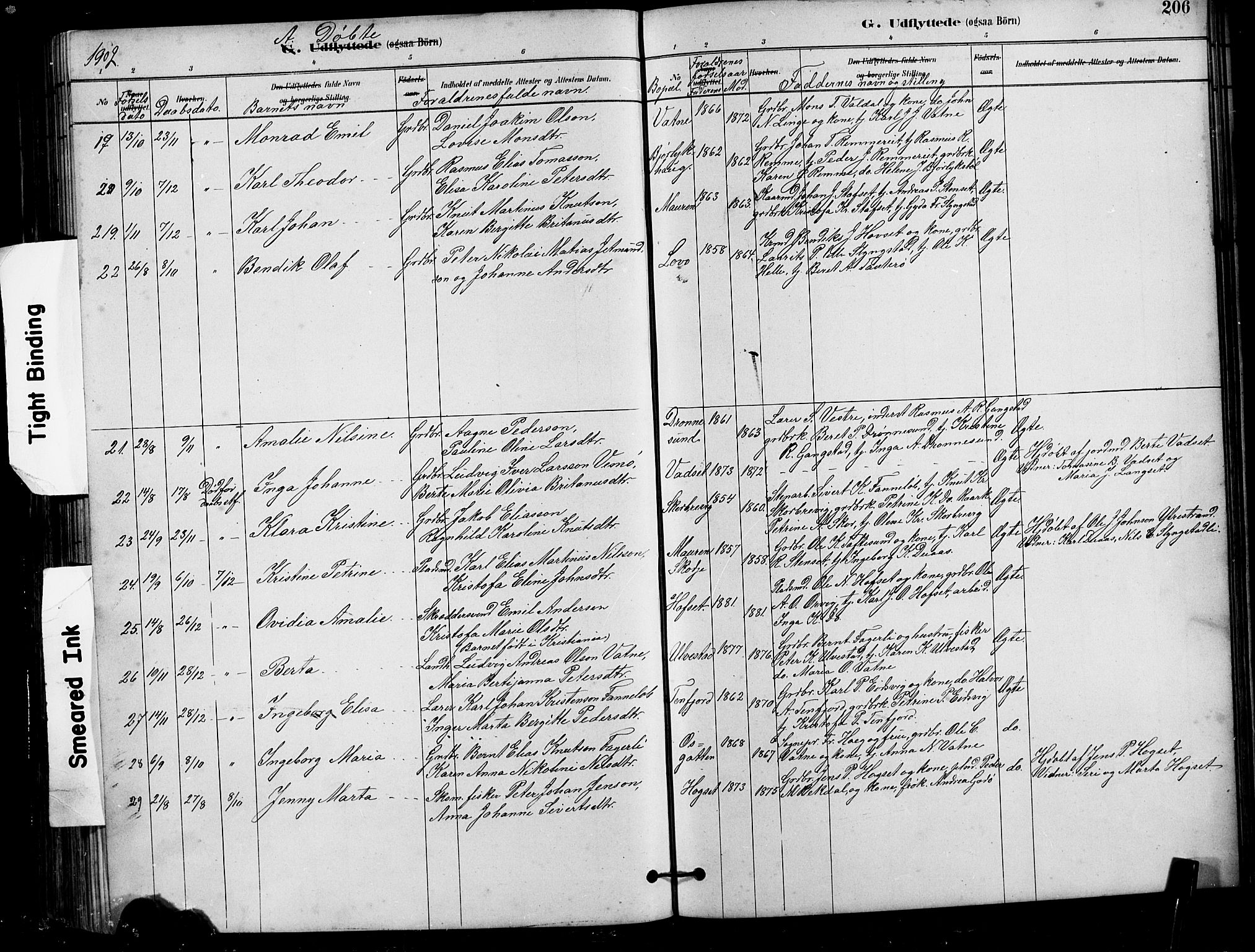 Ministerialprotokoller, klokkerbøker og fødselsregistre - Møre og Romsdal, AV/SAT-A-1454/525/L0376: Parish register (copy) no. 525C02, 1880-1902, p. 206