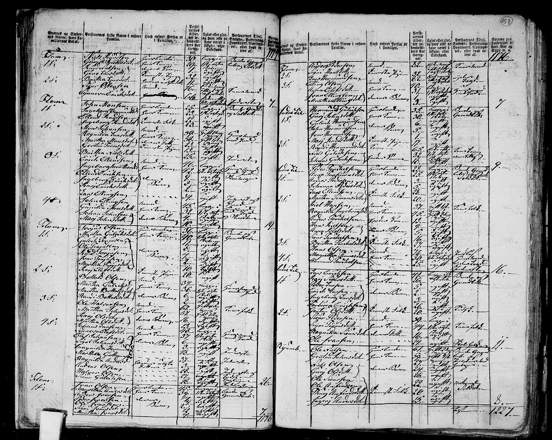 RA, 1801 census for 1421P Aurland, 1801, p. 157b-158a