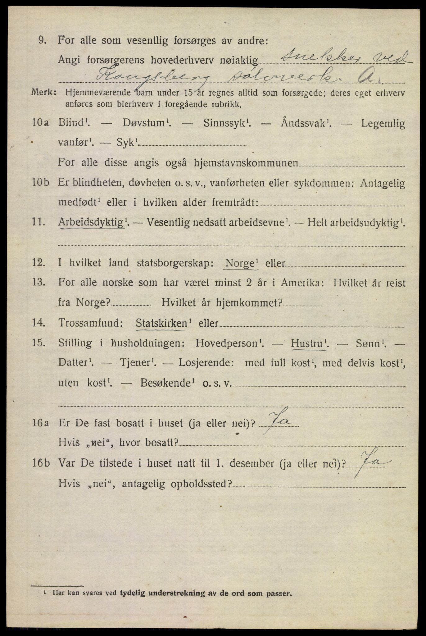 SAKO, 1920 census for Øvre Sandsvær, 1920, p. 3715