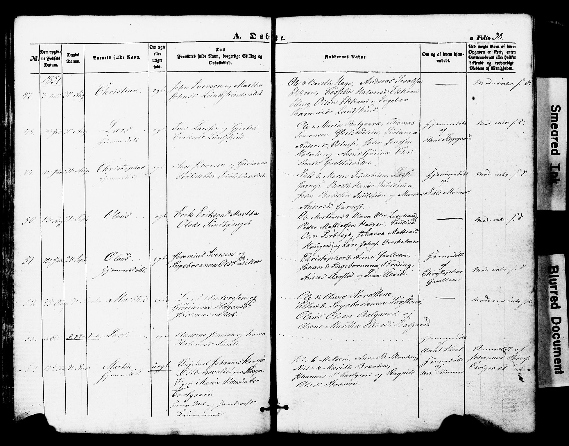 Ministerialprotokoller, klokkerbøker og fødselsregistre - Nord-Trøndelag, SAT/A-1458/724/L0268: Parish register (copy) no. 724C04, 1846-1878, p. 38