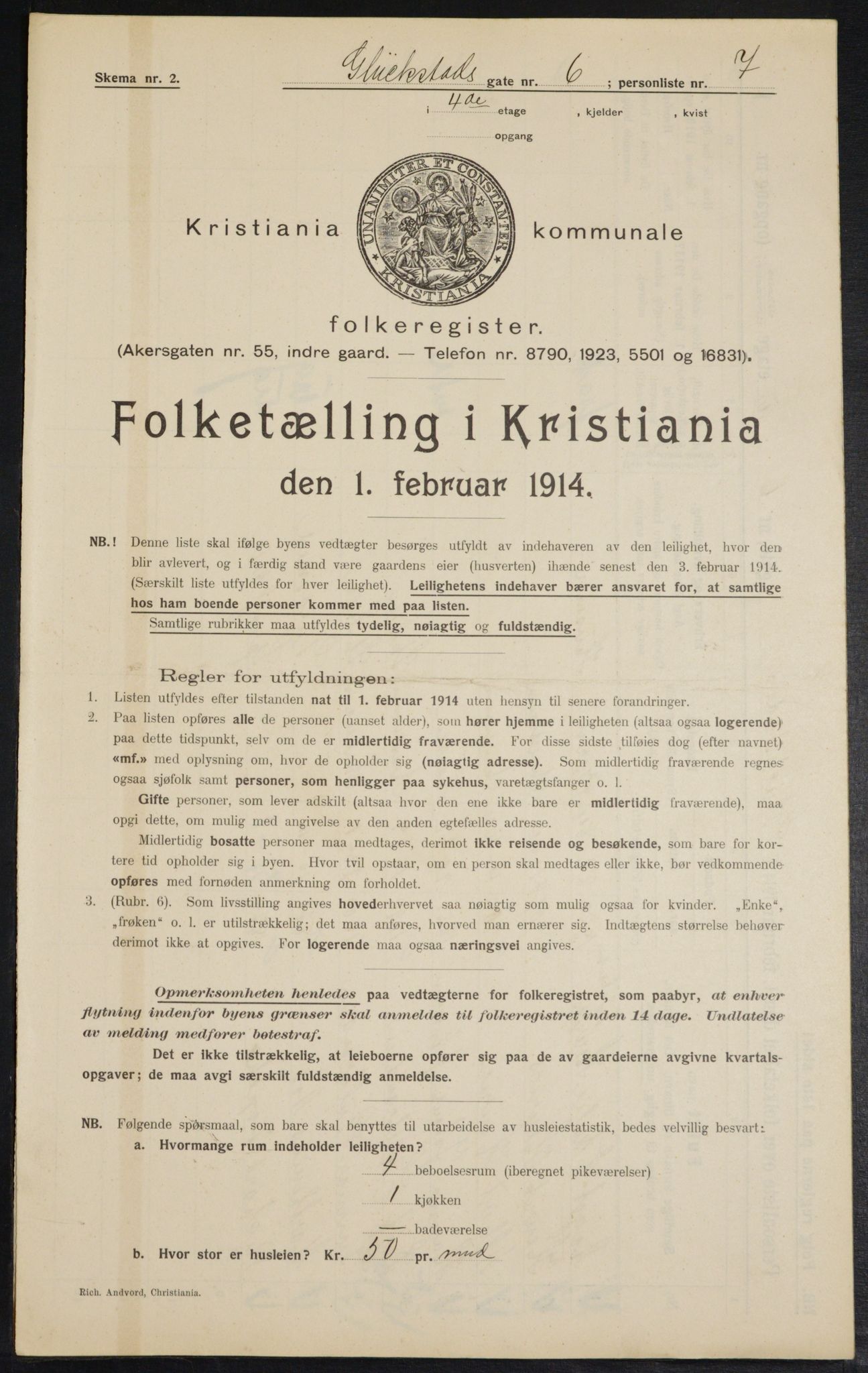 OBA, Municipal Census 1914 for Kristiania, 1914, p. 29648