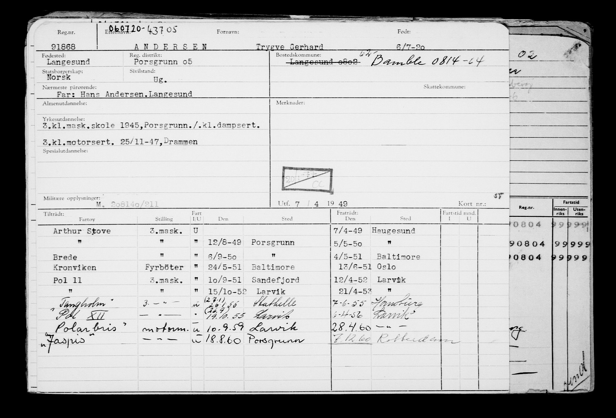 Direktoratet for sjømenn, AV/RA-S-3545/G/Gb/L0183: Hovedkort, 1920, p. 132