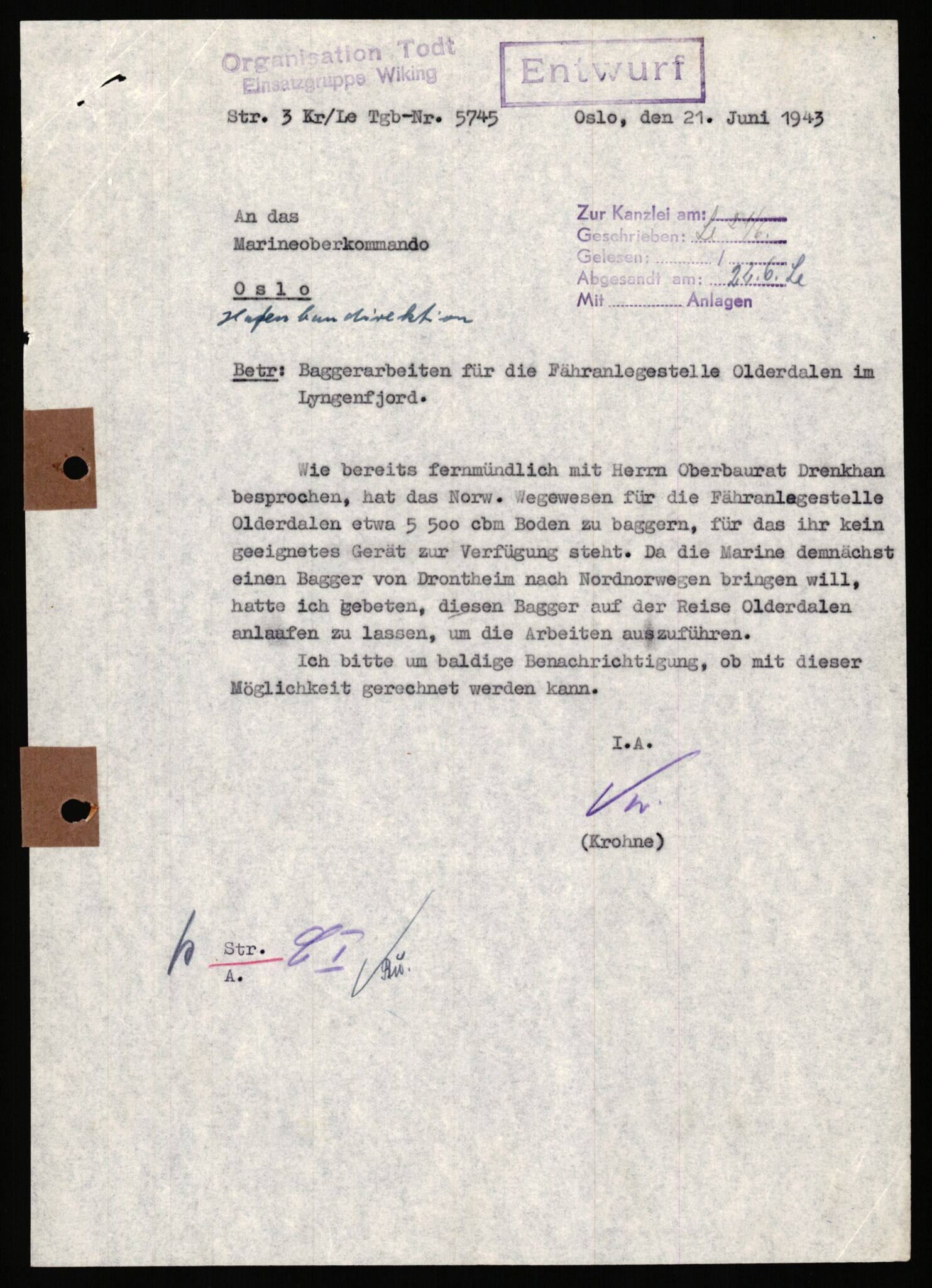 Tyske arkiver, Organisation Todt (OT), Einsatzgruppe Wiking, AV/RA-RAFA-2188/1/E/E2/E2d/L0023: Fähren und Anlegen, 1942-1944, p. 68