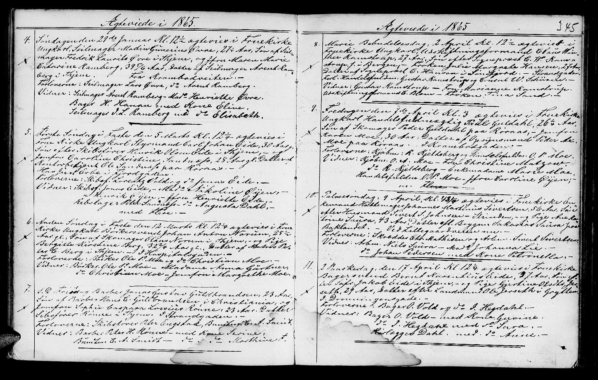 Ministerialprotokoller, klokkerbøker og fødselsregistre - Sør-Trøndelag, SAT/A-1456/602/L0140: Parish register (copy) no. 602C08, 1864-1872, p. 344-345