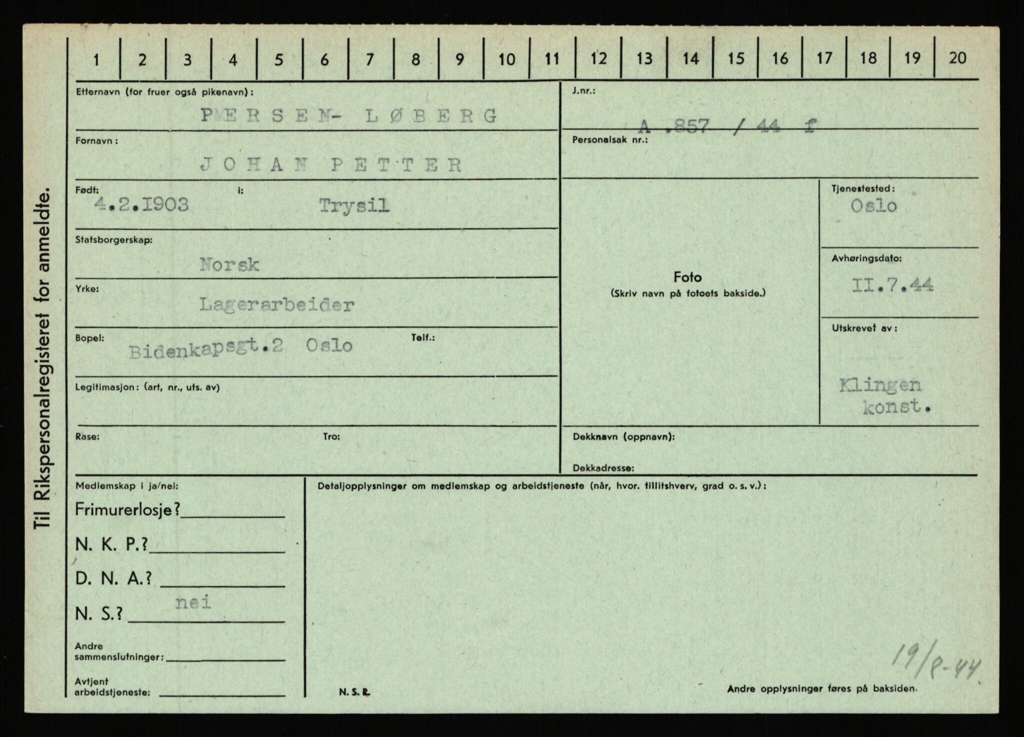 Statspolitiet - Hovedkontoret / Osloavdelingen, AV/RA-S-1329/C/Ca/L0010: Lind - Moksnes, 1943-1945, p. 1812