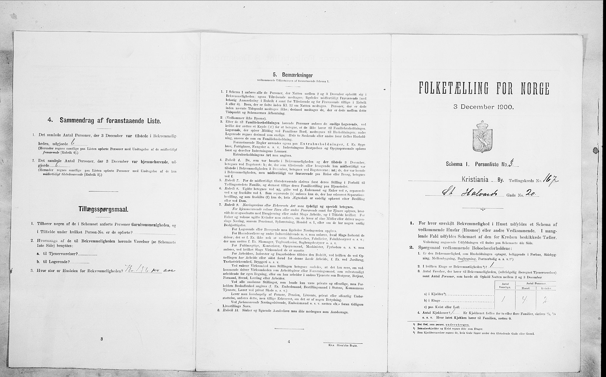 SAO, 1900 census for Kristiania, 1900, p. 89345