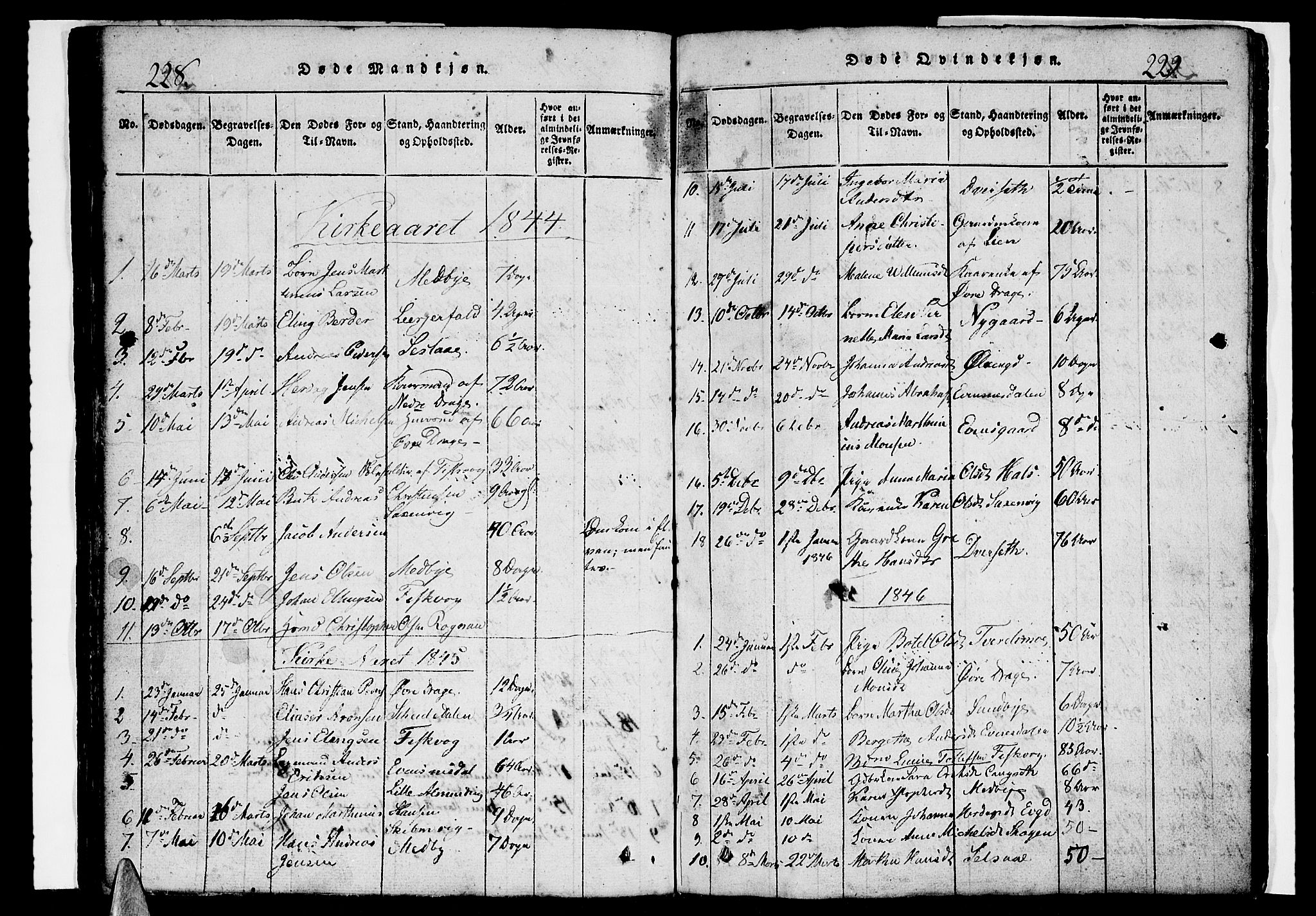 Ministerialprotokoller, klokkerbøker og fødselsregistre - Nordland, SAT/A-1459/847/L0676: Parish register (copy) no. 847C04, 1821-1853, p. 228-229