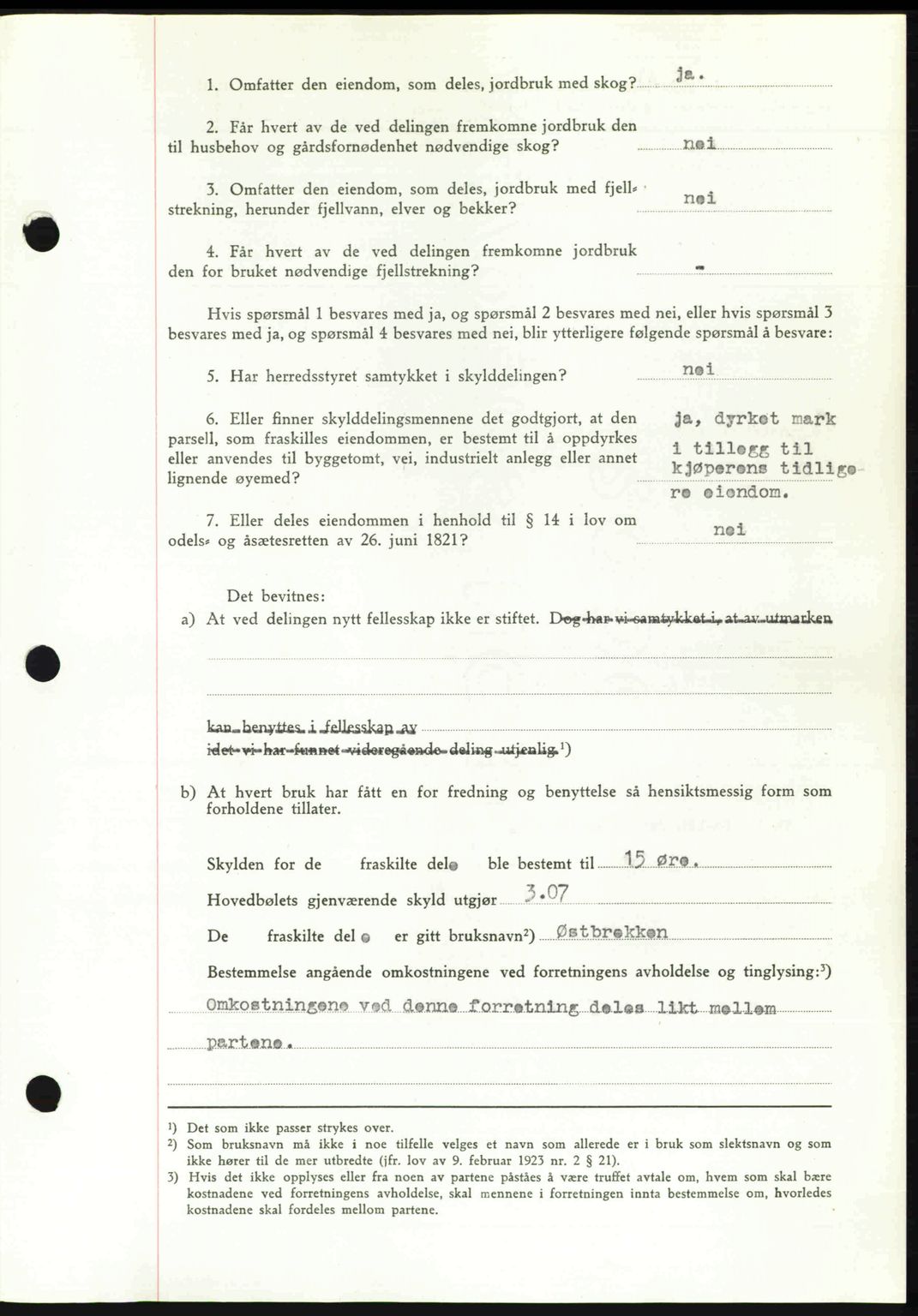 Romsdal sorenskriveri, AV/SAT-A-4149/1/2/2C: Mortgage book no. A21, 1946-1946, Diary no: : 2319/1946