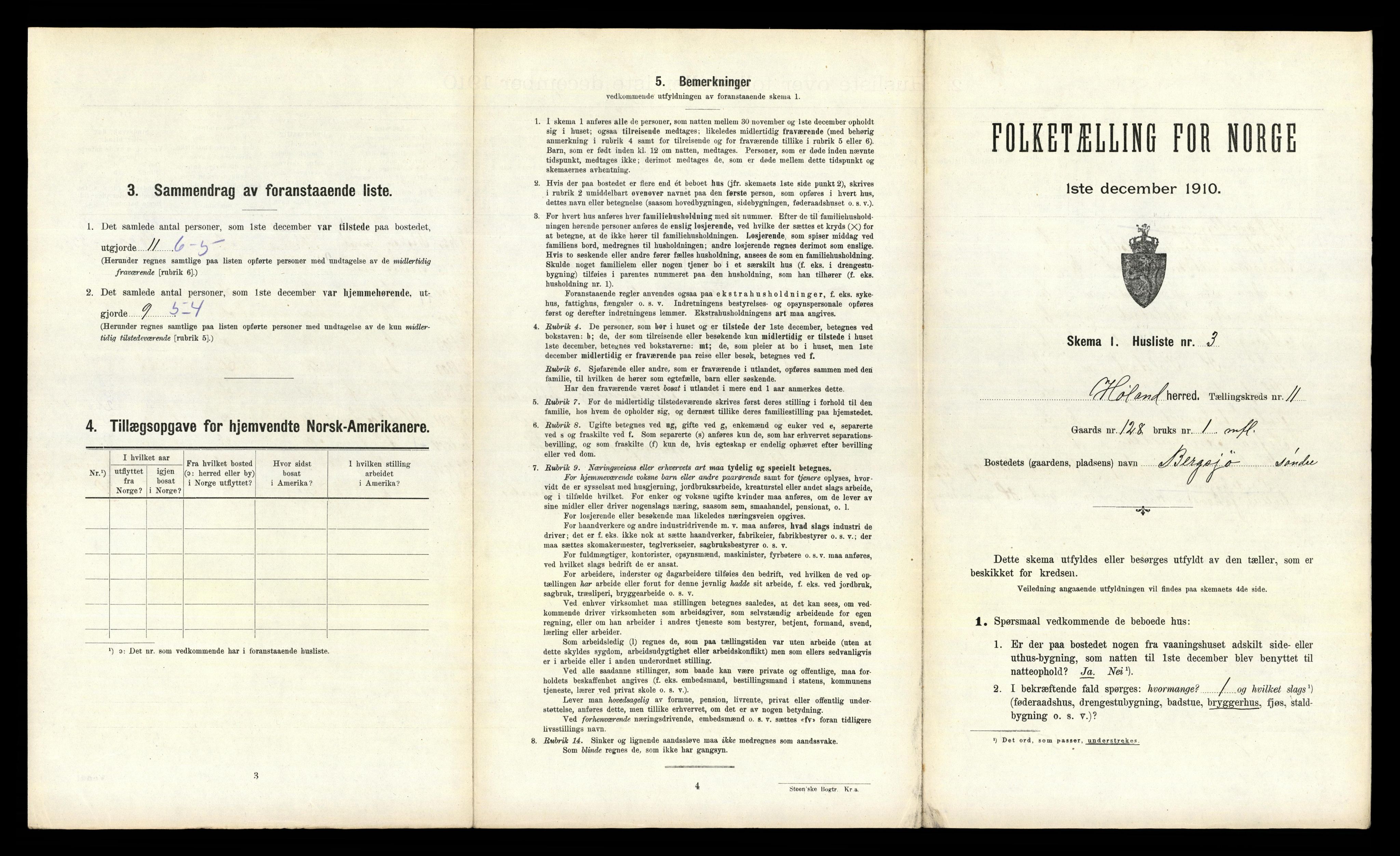 RA, 1910 census for Høland, 1910, p. 1555