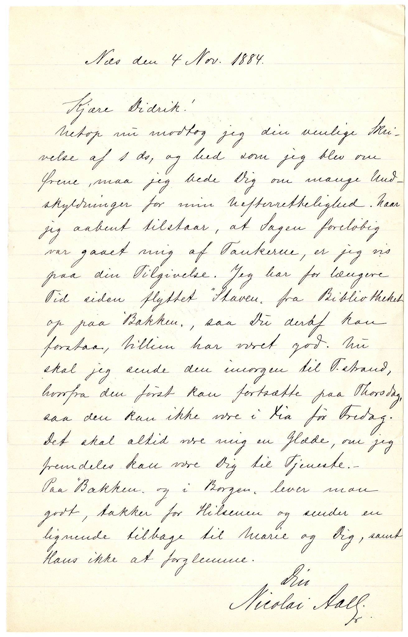 Diderik Maria Aalls brevsamling, NF/Ark-1023/F/L0001: D.M. Aalls brevsamling. A - B, 1738-1889, p. 266