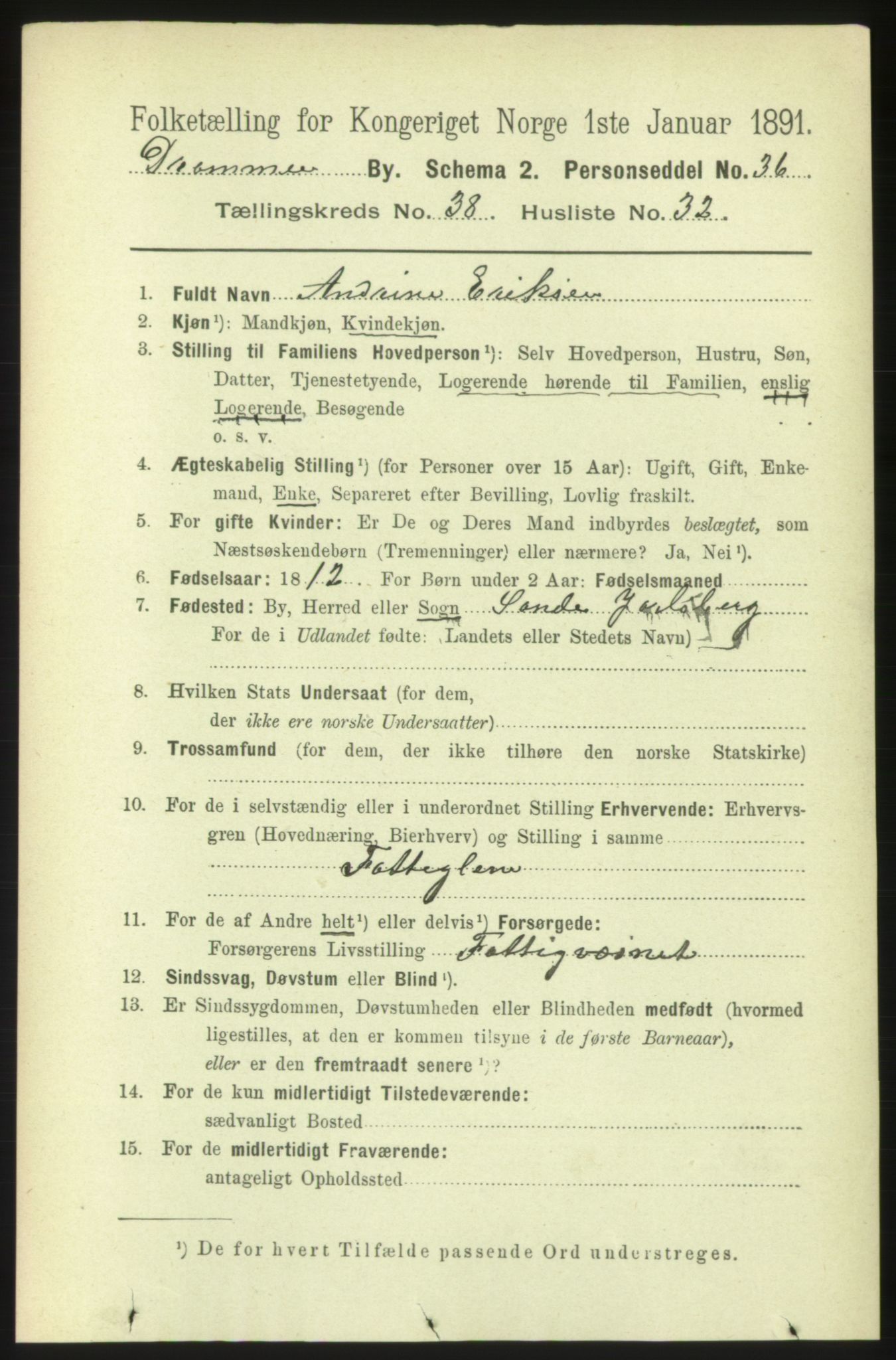 RA, 1891 census for 0602 Drammen, 1891, p. 23282