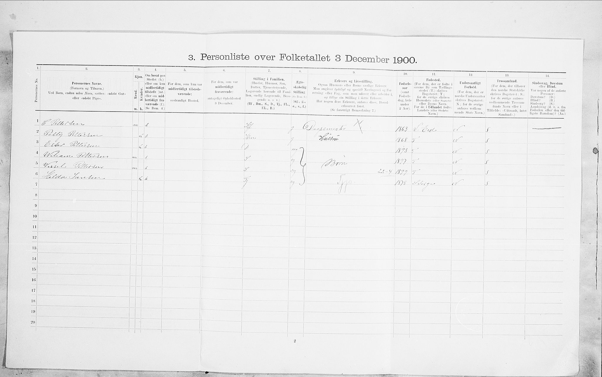 SAO, 1900 census for Kristiania, 1900, p. 86740