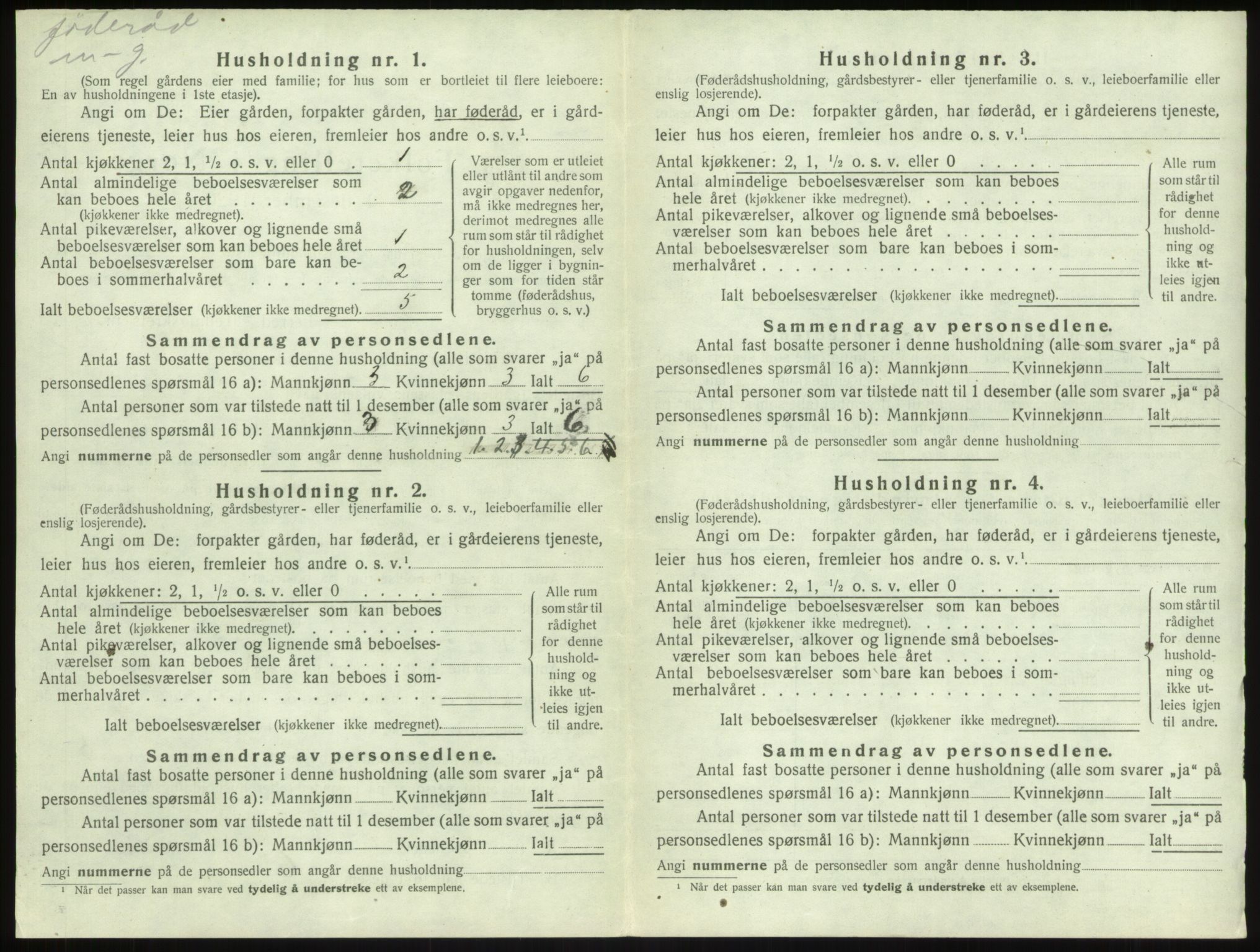 SAB, 1920 census for Sogndal, 1920, p. 1107