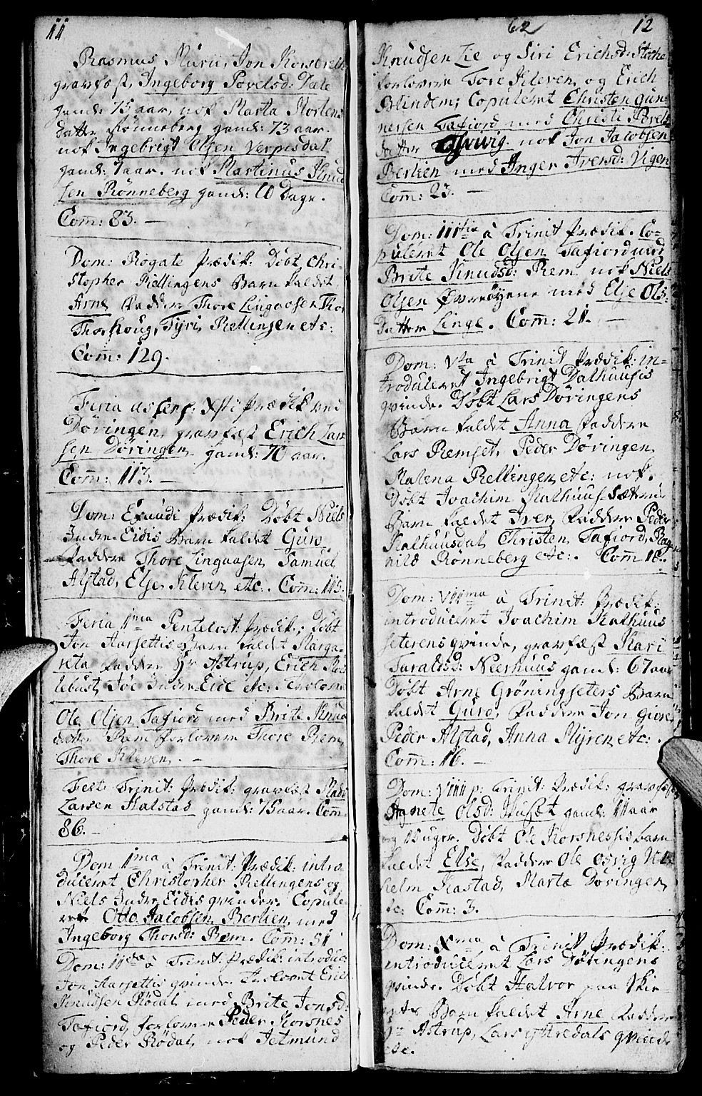 Ministerialprotokoller, klokkerbøker og fødselsregistre - Møre og Romsdal, SAT/A-1454/519/L0243: Parish register (official) no. 519A02, 1760-1770, p. 11-12