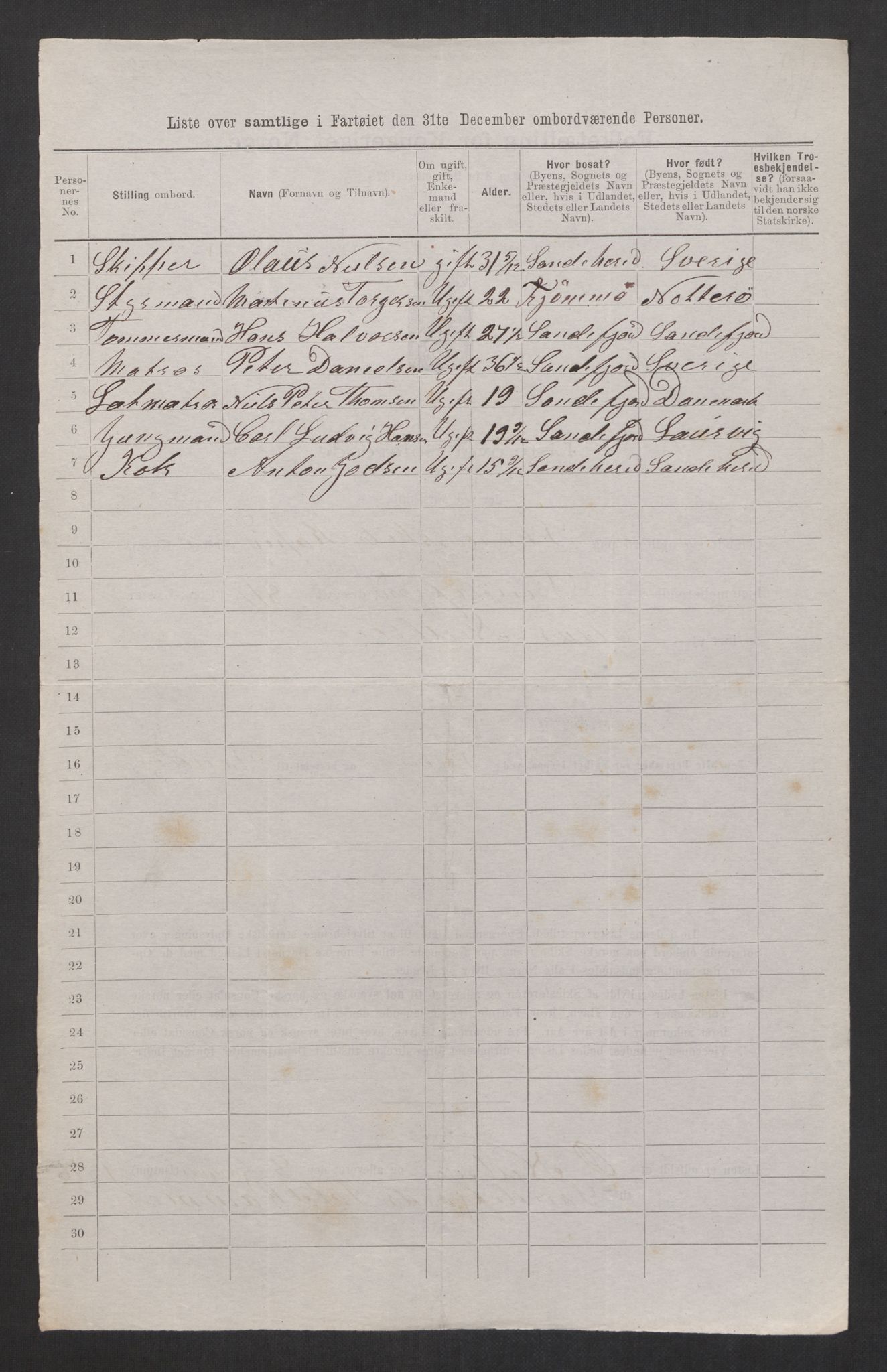 RA, 1875 census, lists of crew on ships: Ships in domestic ports, 1875, p. 233