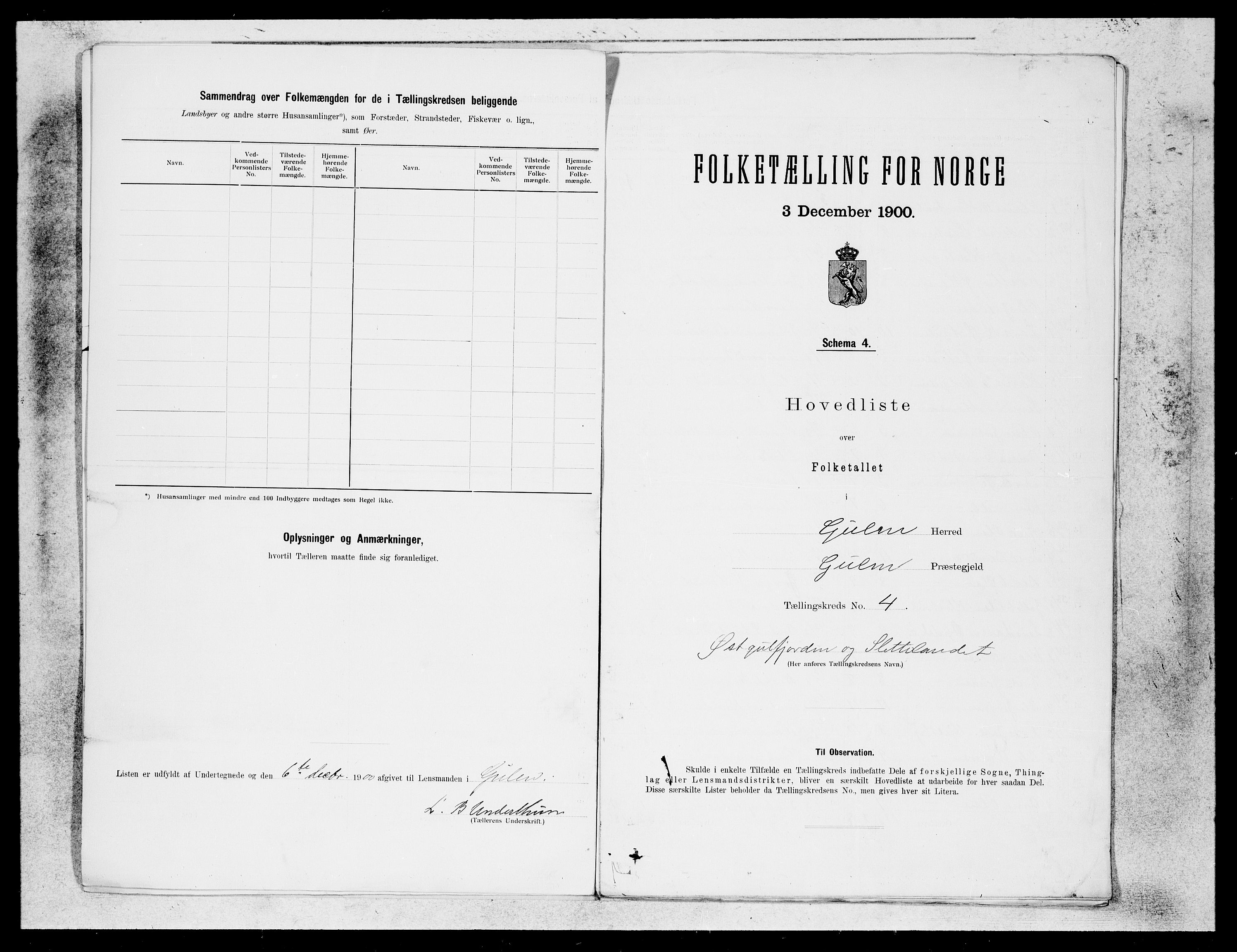 SAB, 1900 census for Gulen, 1900, p. 7