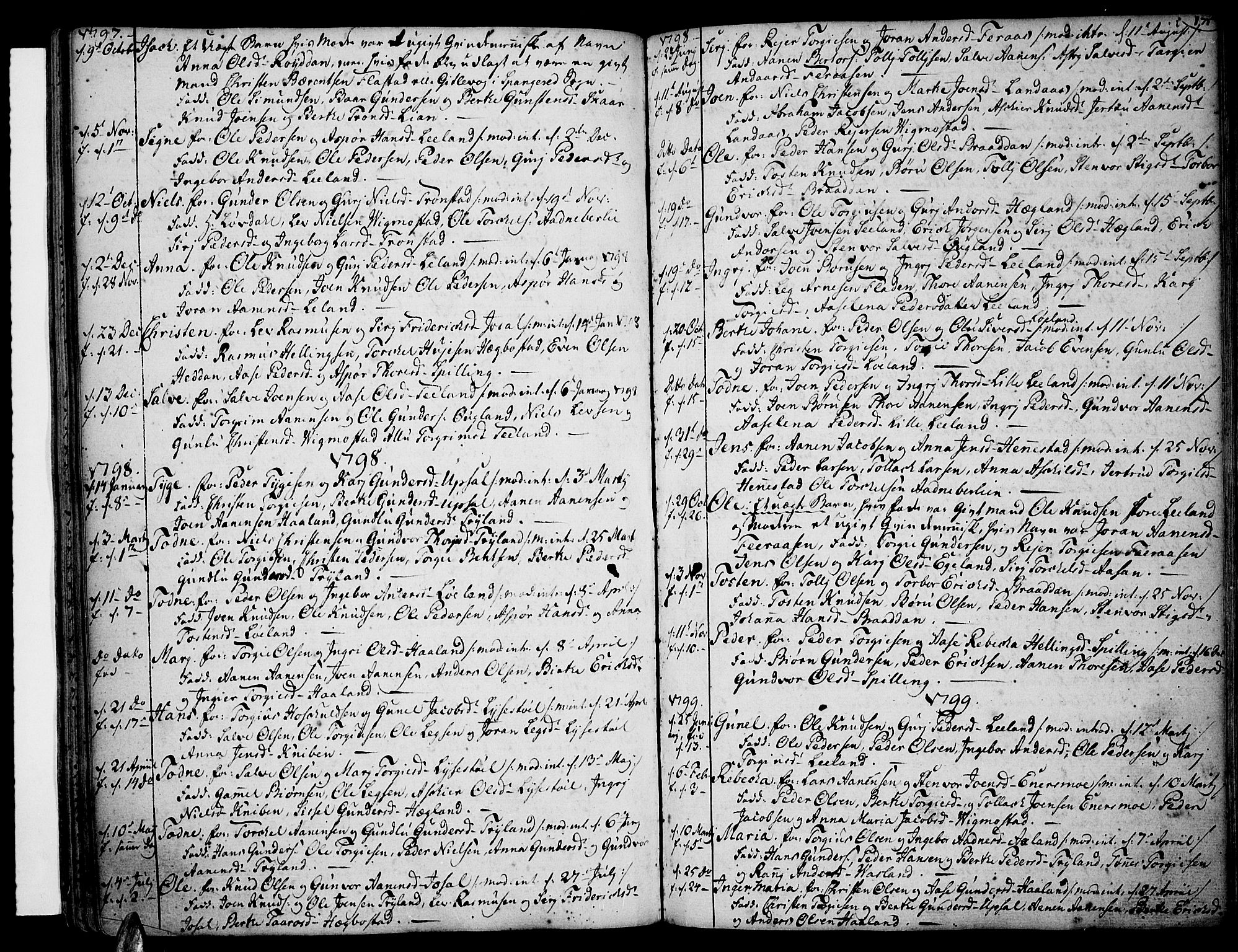 Sør-Audnedal sokneprestkontor, AV/SAK-1111-0039/F/Fa/Fab/L0002: Parish register (official) no. A 2 /3, 1771-1809, p. 175