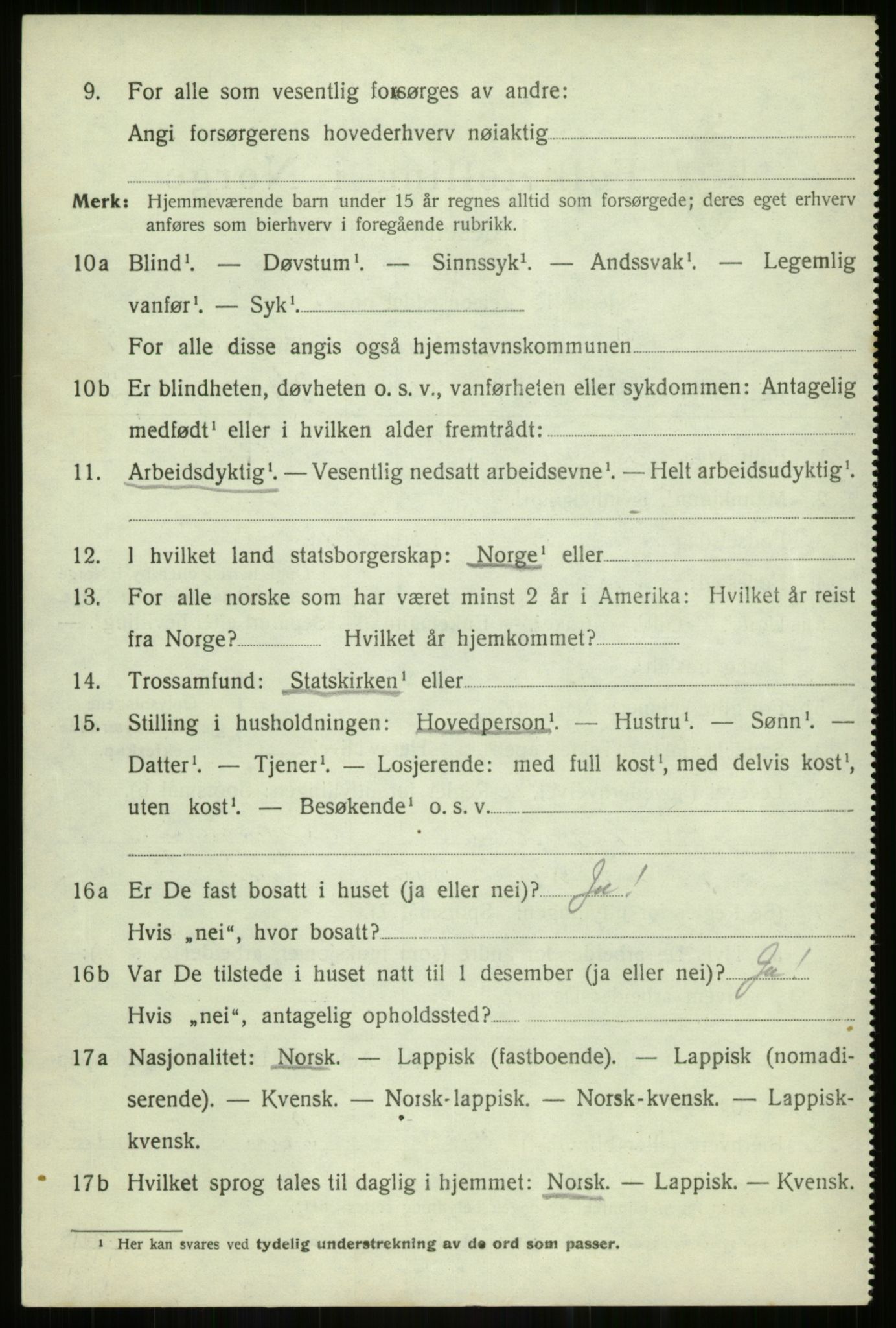 SATØ, 1920 census for Dyrøy, 1920, p. 3620