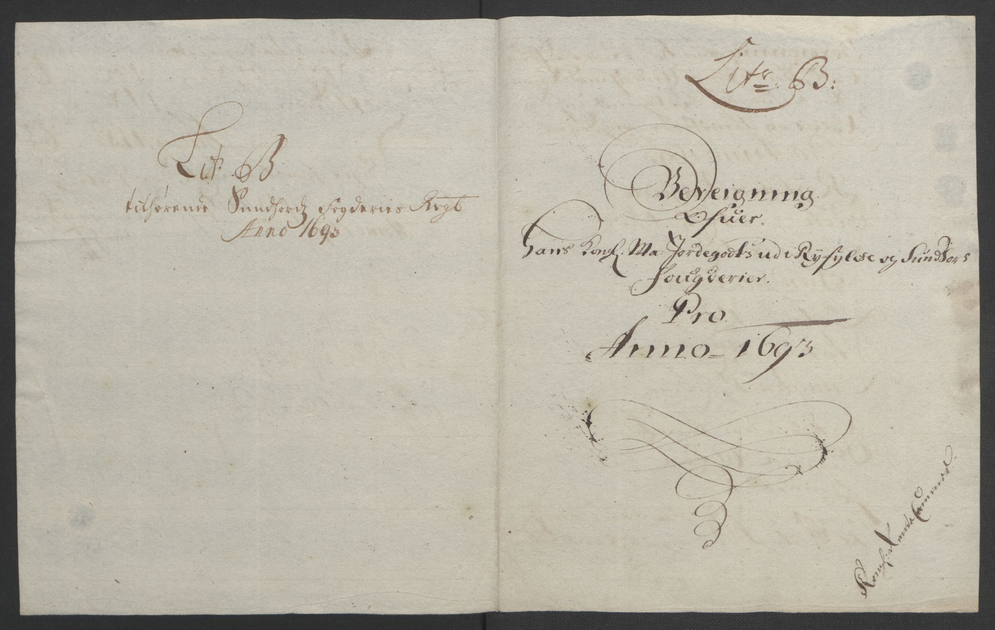 Rentekammeret inntil 1814, Reviderte regnskaper, Fogderegnskap, RA/EA-4092/R48/L2974: Fogderegnskap Sunnhordland og Hardanger, 1693, p. 69