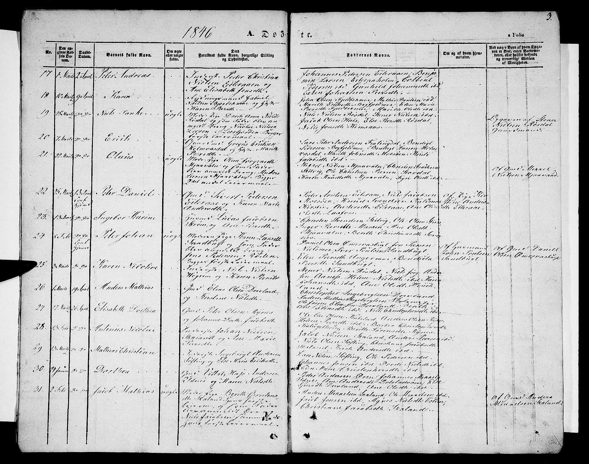 Ministerialprotokoller, klokkerbøker og fødselsregistre - Nordland, SAT/A-1459/820/L0300: Parish register (copy) no. 820C02, 1846-1850, p. 3