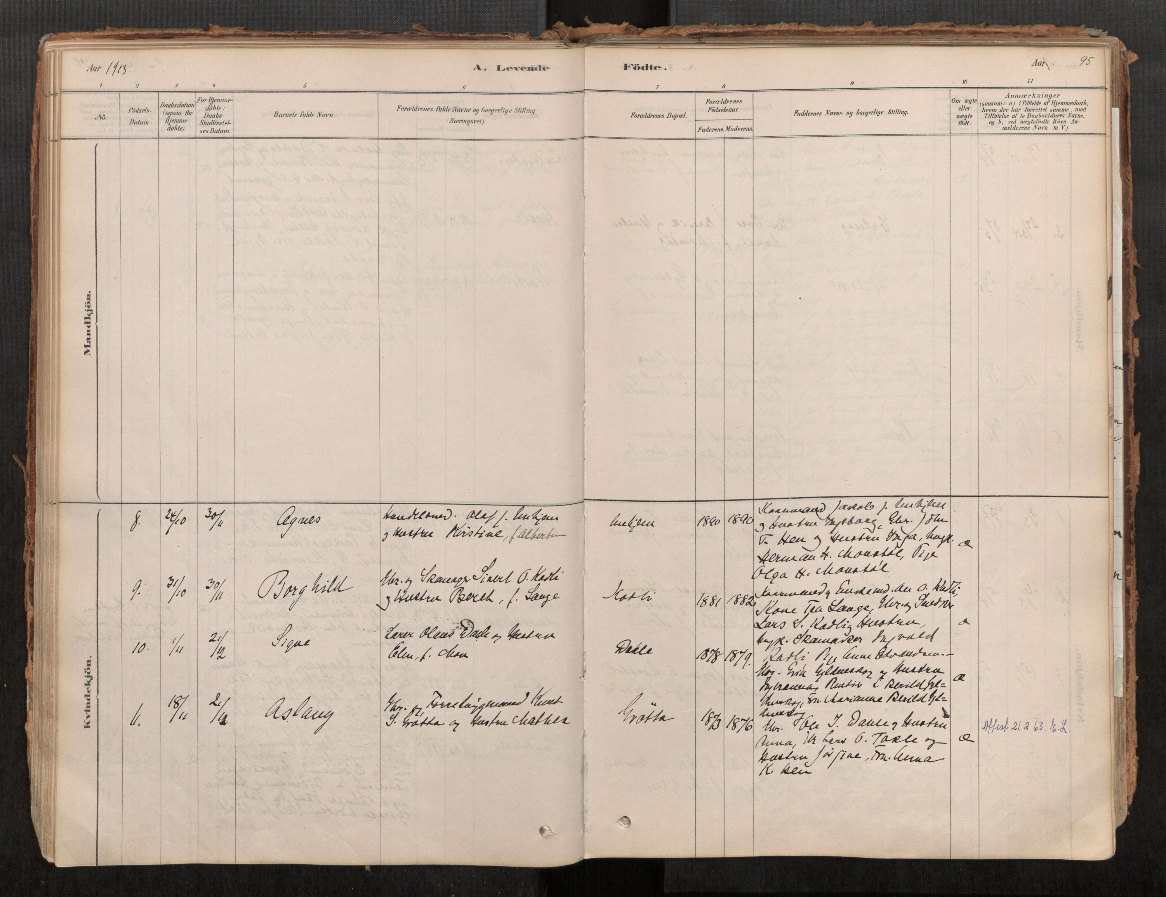 Ministerialprotokoller, klokkerbøker og fødselsregistre - Møre og Romsdal, AV/SAT-A-1454/545/L0594: Parish register (official) no. 545A03, 1878-1920, p. 95