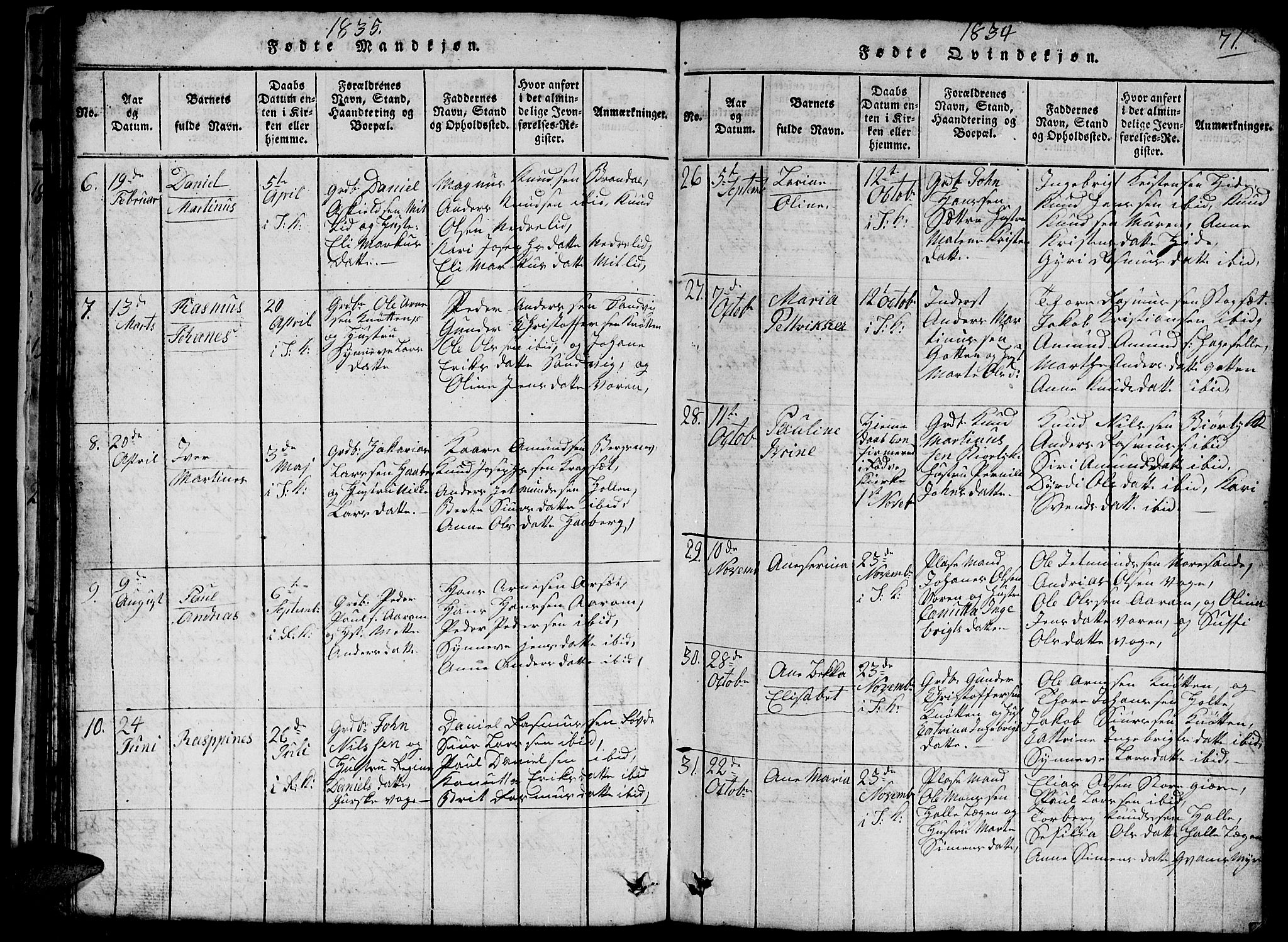 Ministerialprotokoller, klokkerbøker og fødselsregistre - Møre og Romsdal, SAT/A-1454/503/L0046: Parish register (copy) no. 503C01, 1816-1842, p. 71
