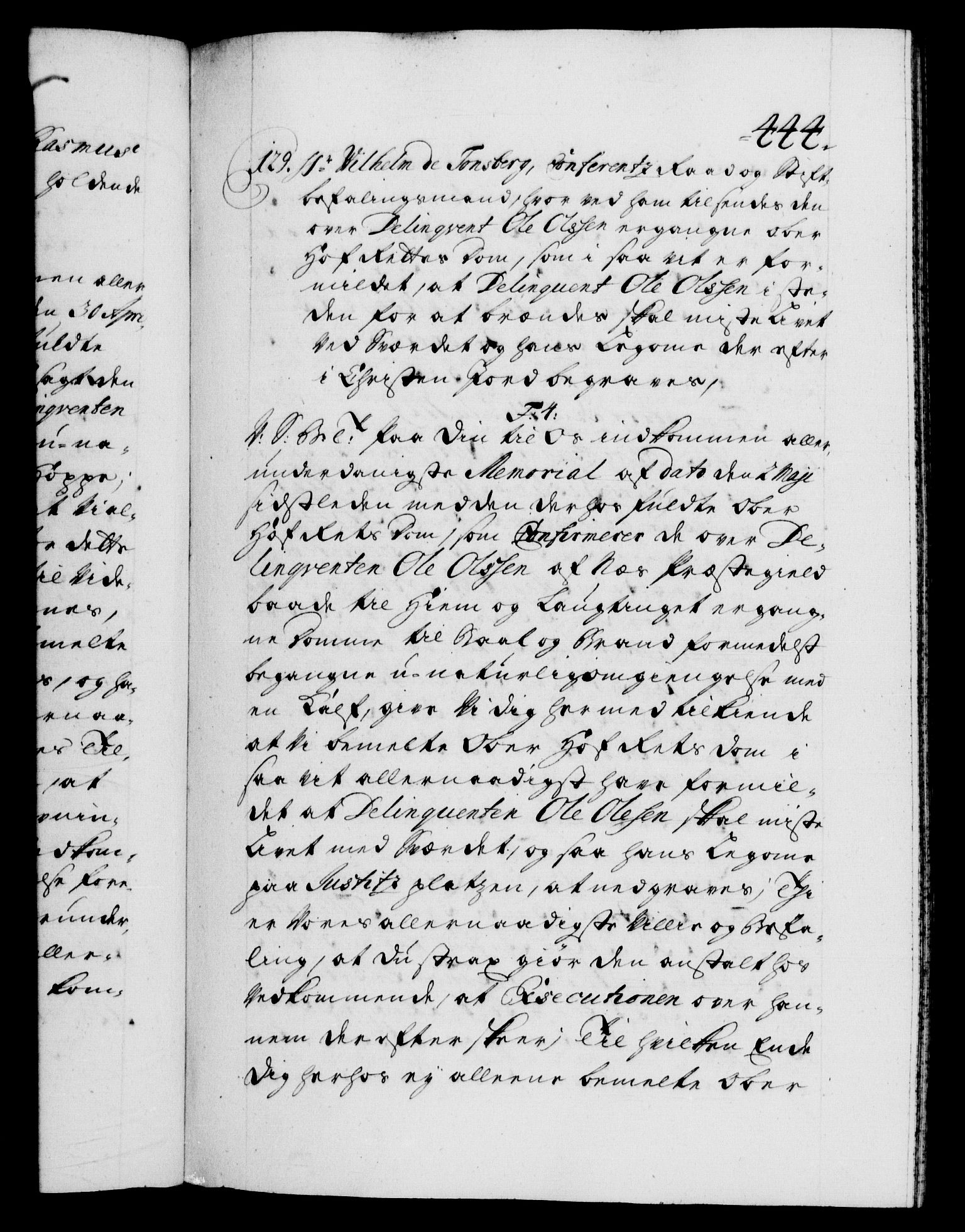 Danske Kanselli 1572-1799, AV/RA-EA-3023/F/Fc/Fca/Fcab/L0024: Norske tegnelser, 1728-1730, p. 444a