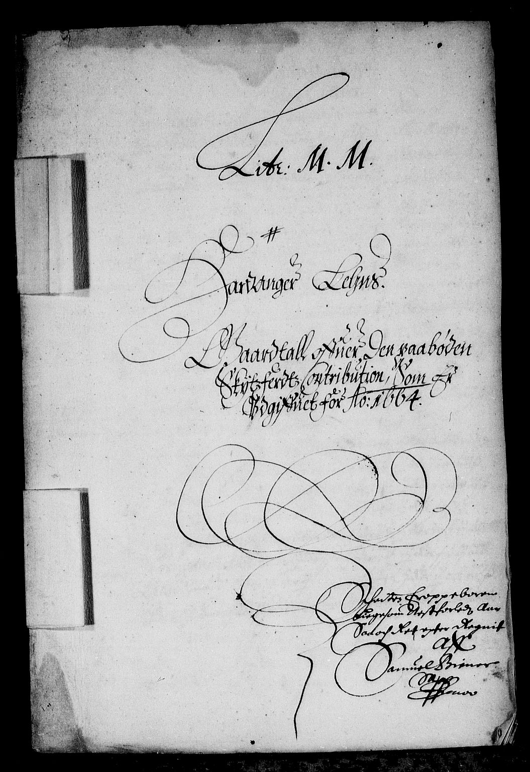 Rentekammeret inntil 1814, Reviderte regnskaper, Stiftamtstueregnskaper, Bergen stiftamt, AV/RA-EA-6043/R/Rc/L0014: Bergen stiftamt, 1664