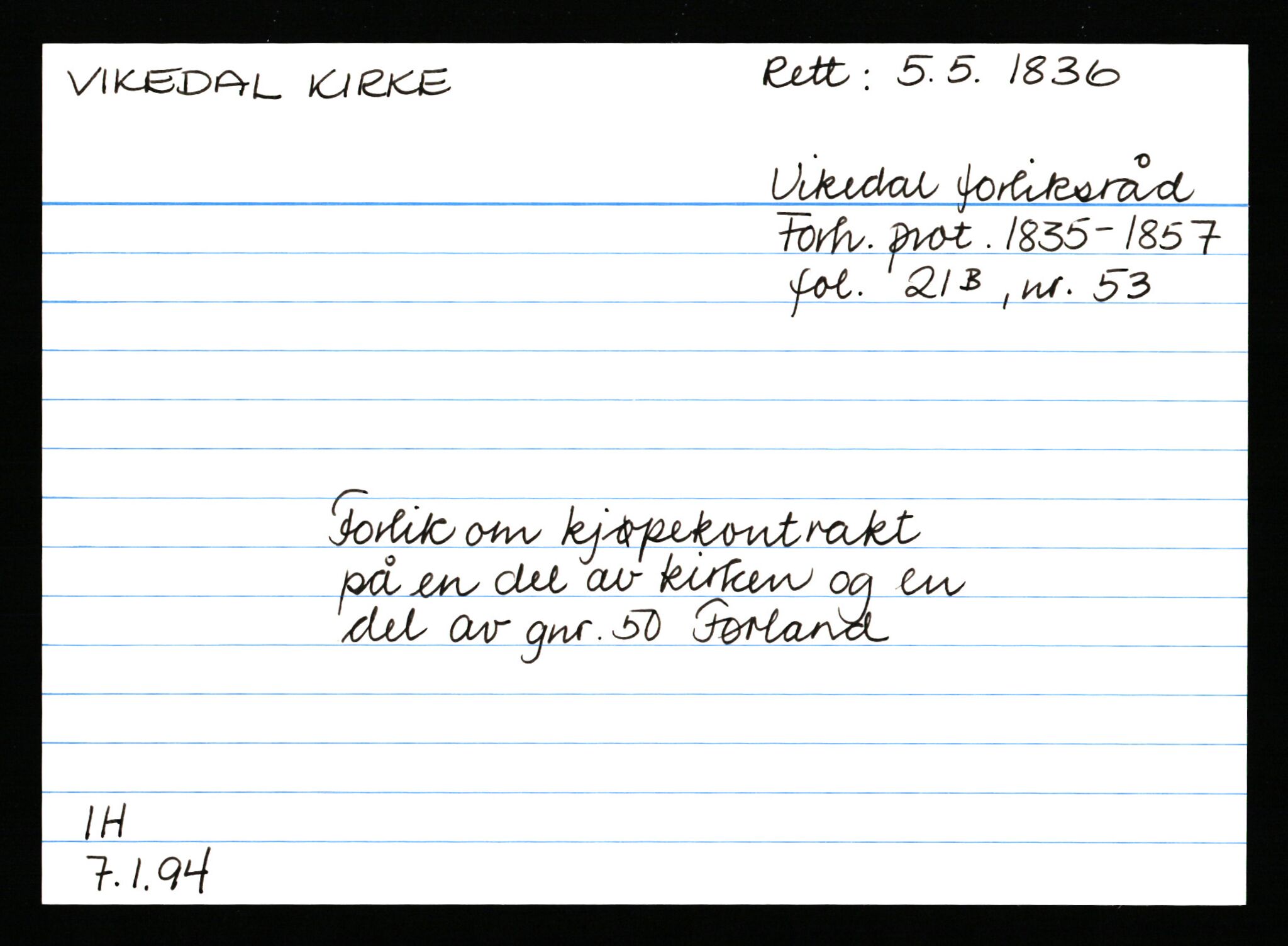 Statsarkivet i Stavanger, AV/SAST-A-101971/03/Y/Ym/L0067: Åstedskort sortert etter gårdsnavn: Vik - Vold, 1600-1950, p. 151