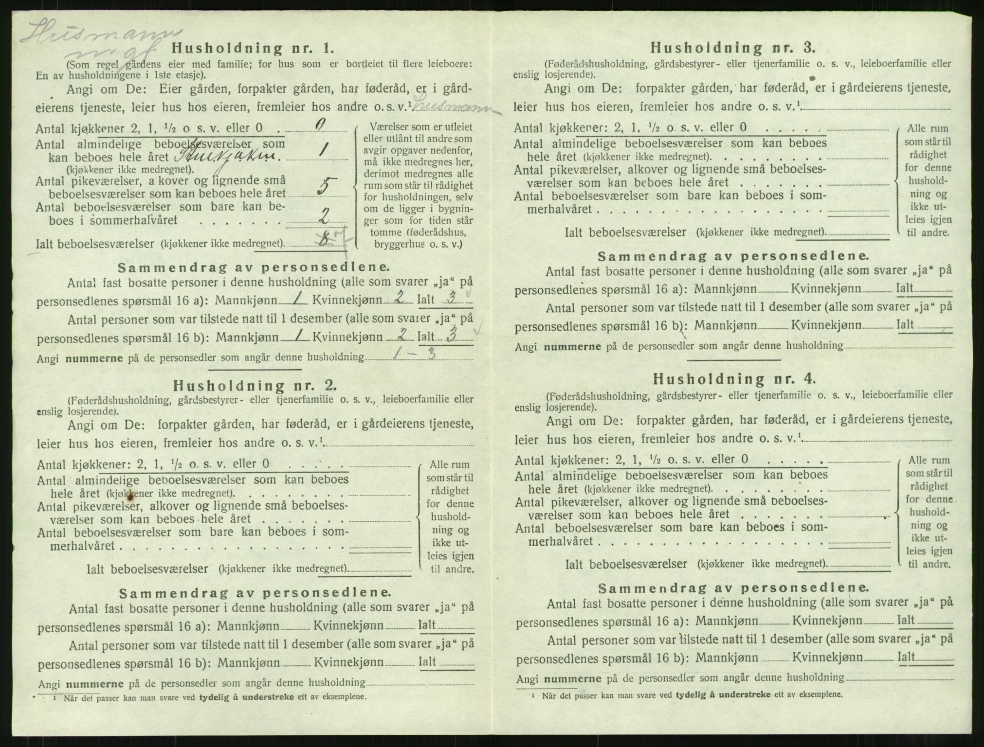 SAT, 1920 census for Stangvik, 1920, p. 457
